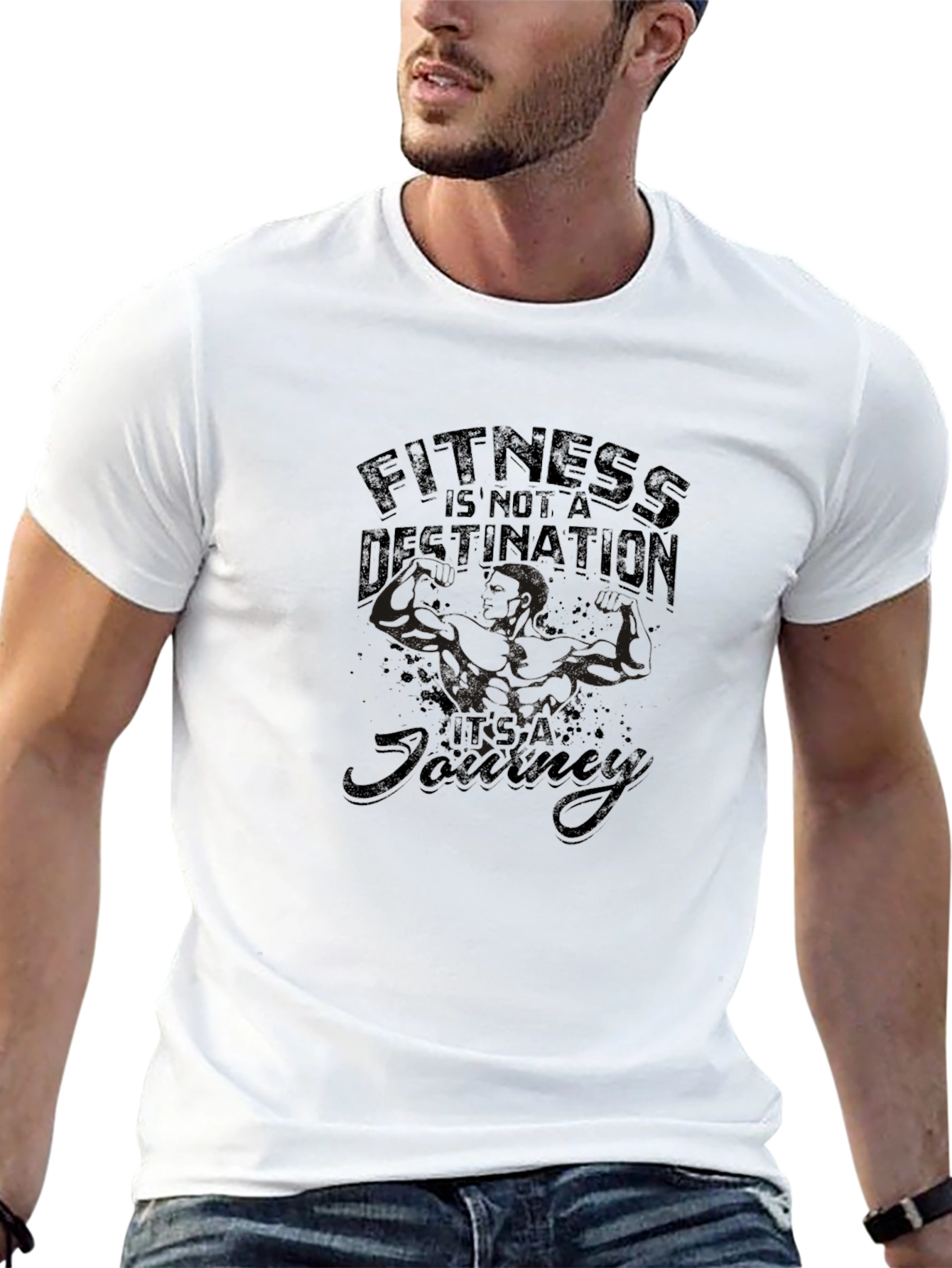 Fitness is a Journey Graphic T-Shirt