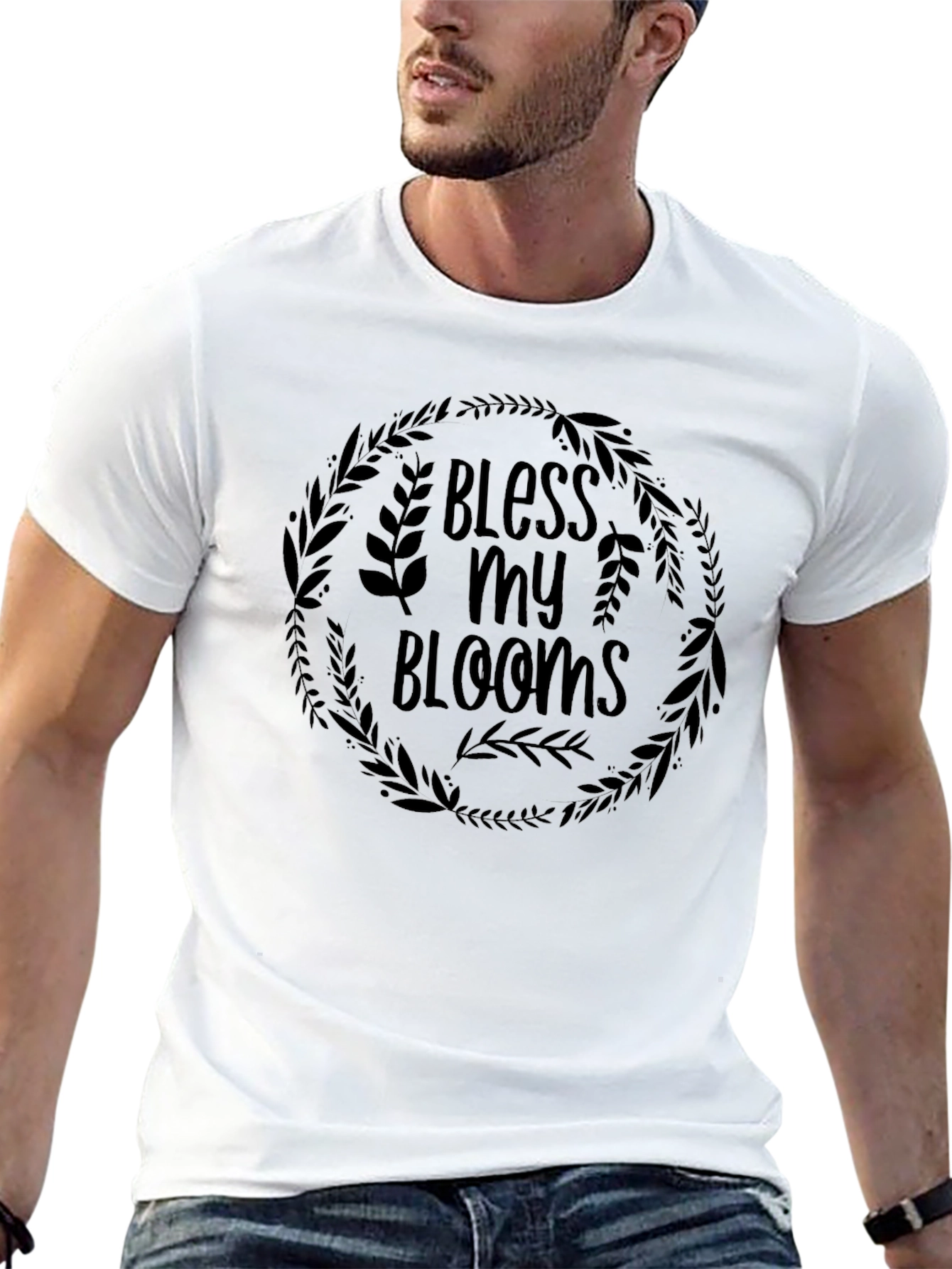 Bless My Blooms Graphic T-Shirt - Black