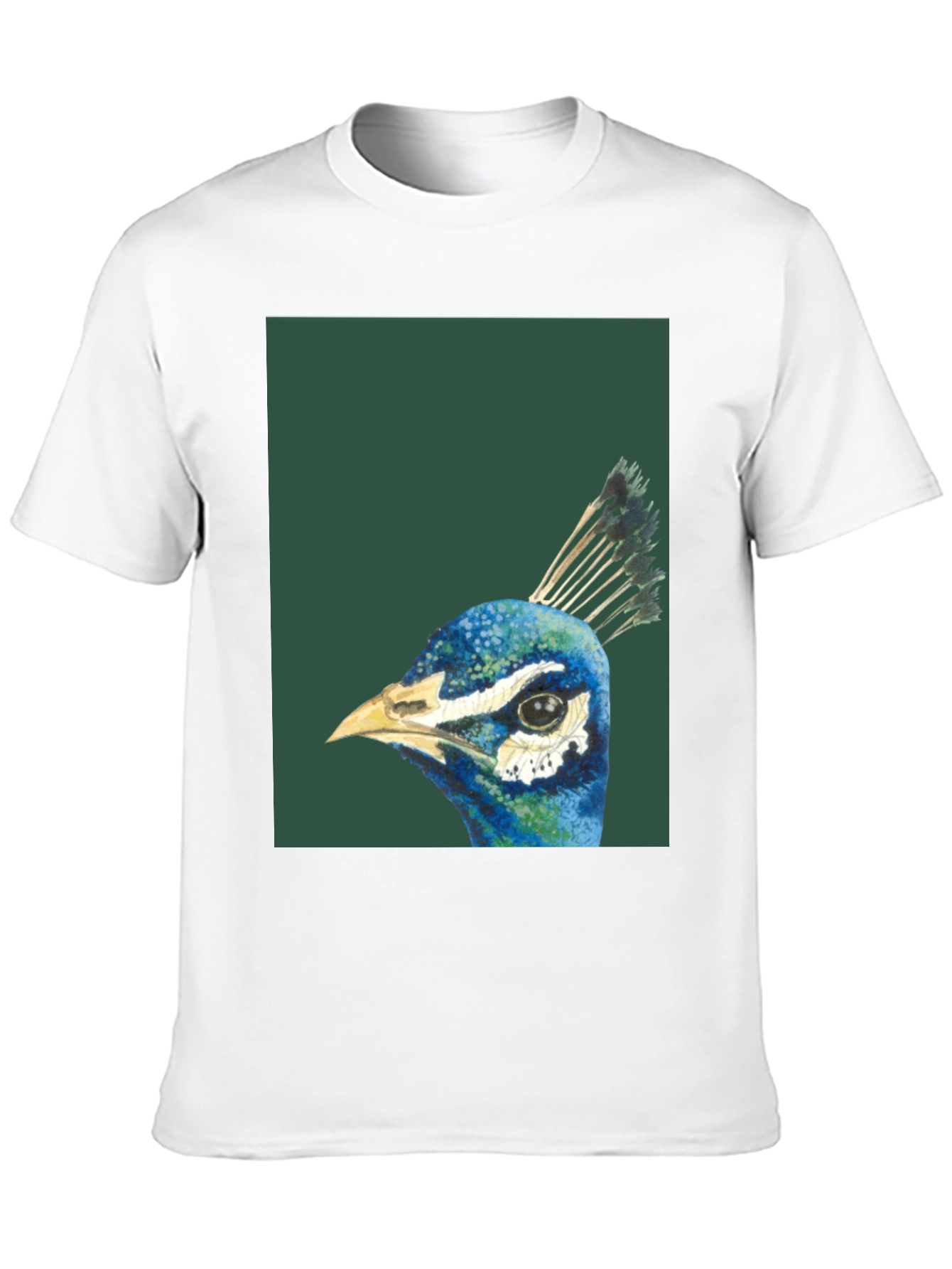 Peacock Head Graphic Tee - Stylish Black T-Shirt