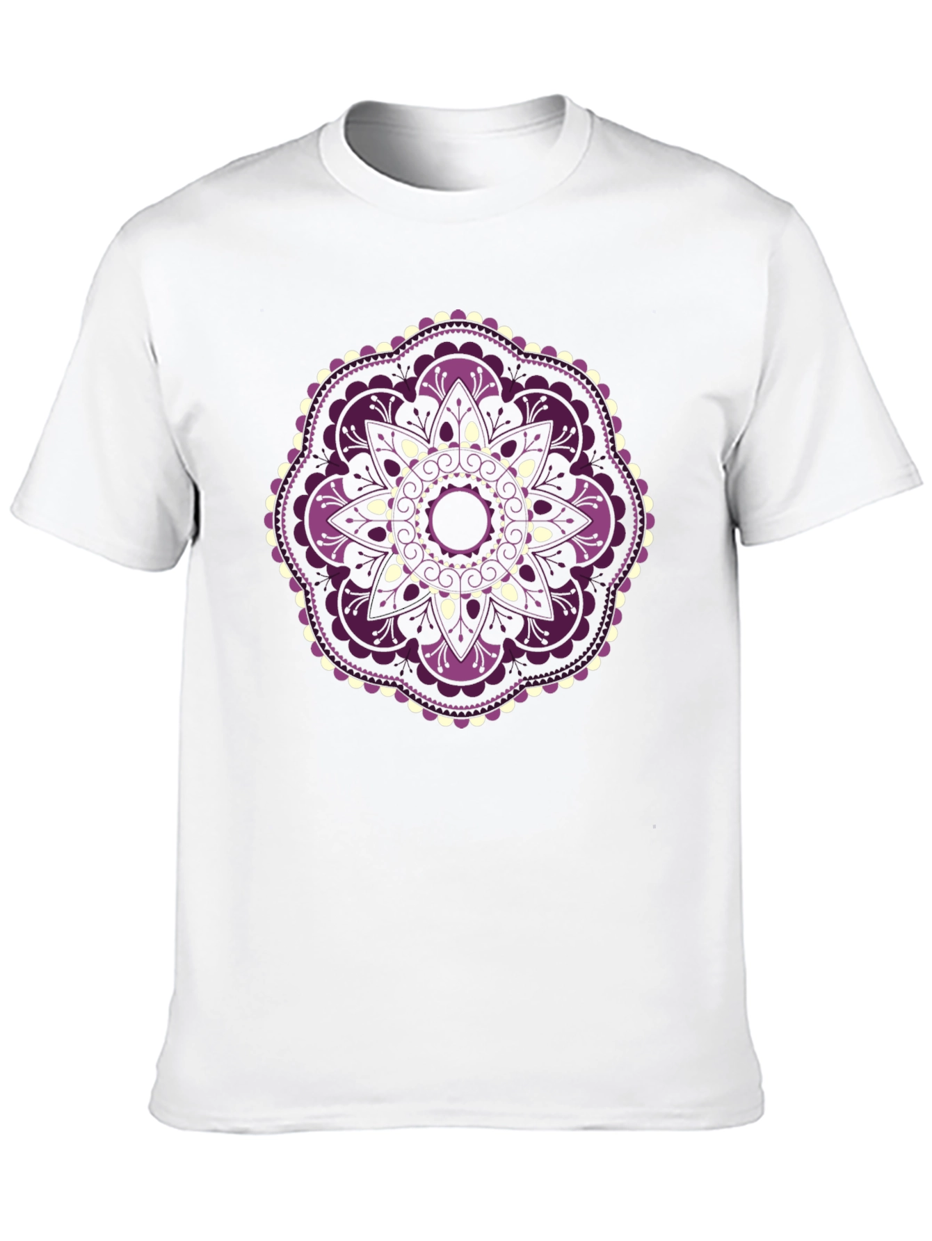 Floral Mandala Graphic Black T-Shirt