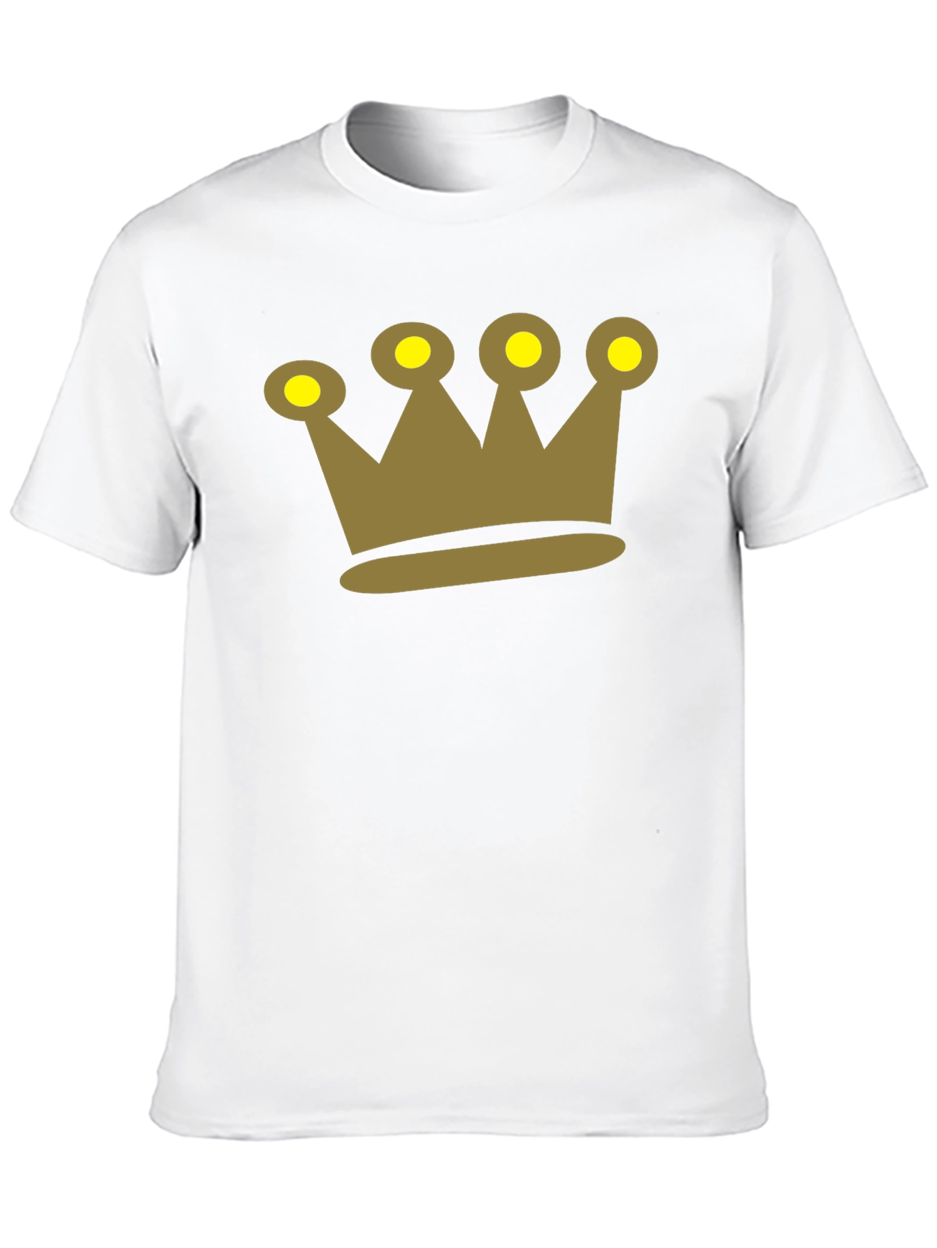 Crown Graphic Tee - Black Cotton Casual Shirt