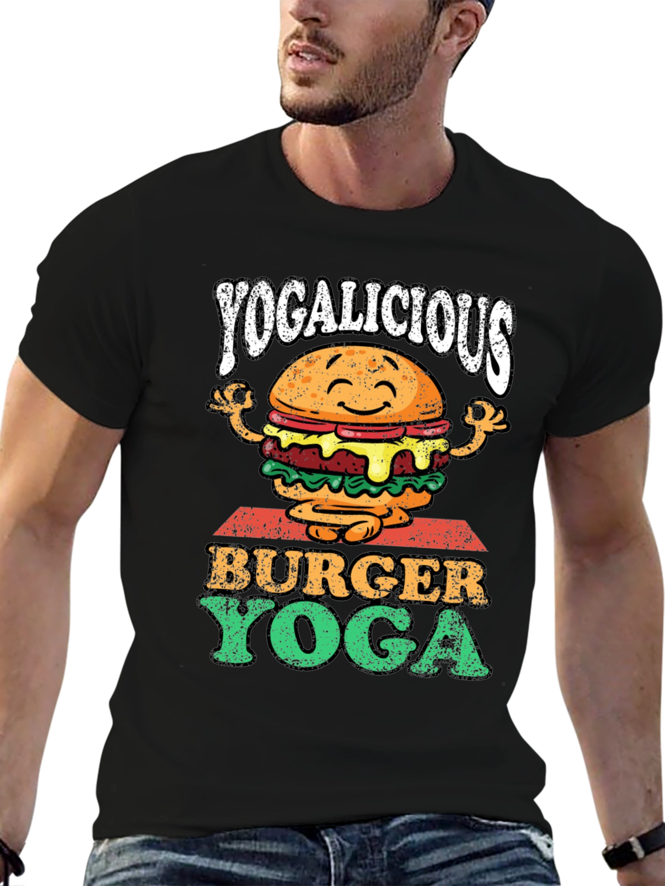 Yogalicious Burger Yoga Graphic Tee