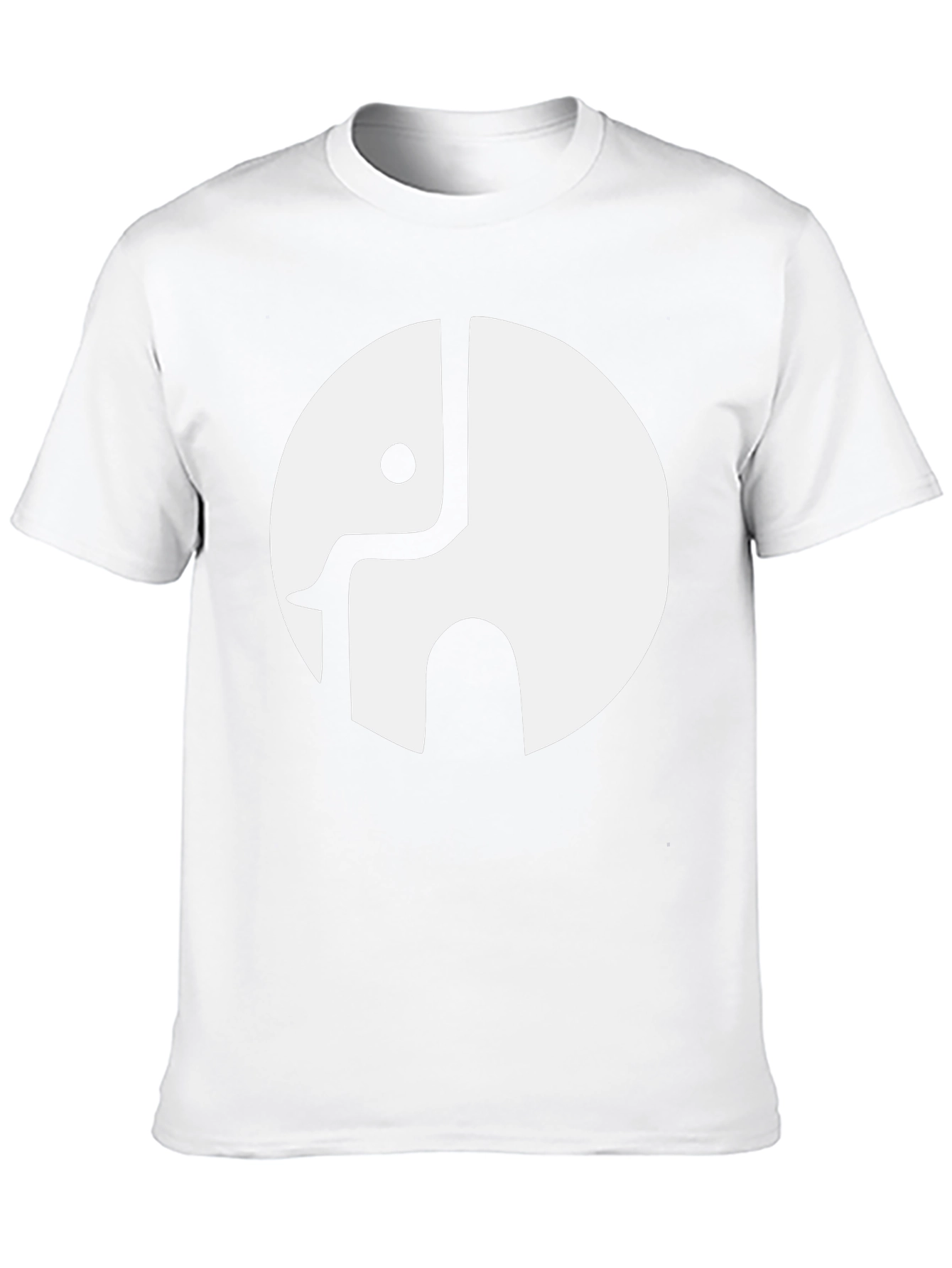 Abstract Elephant Graphic Print Black T-Shirt