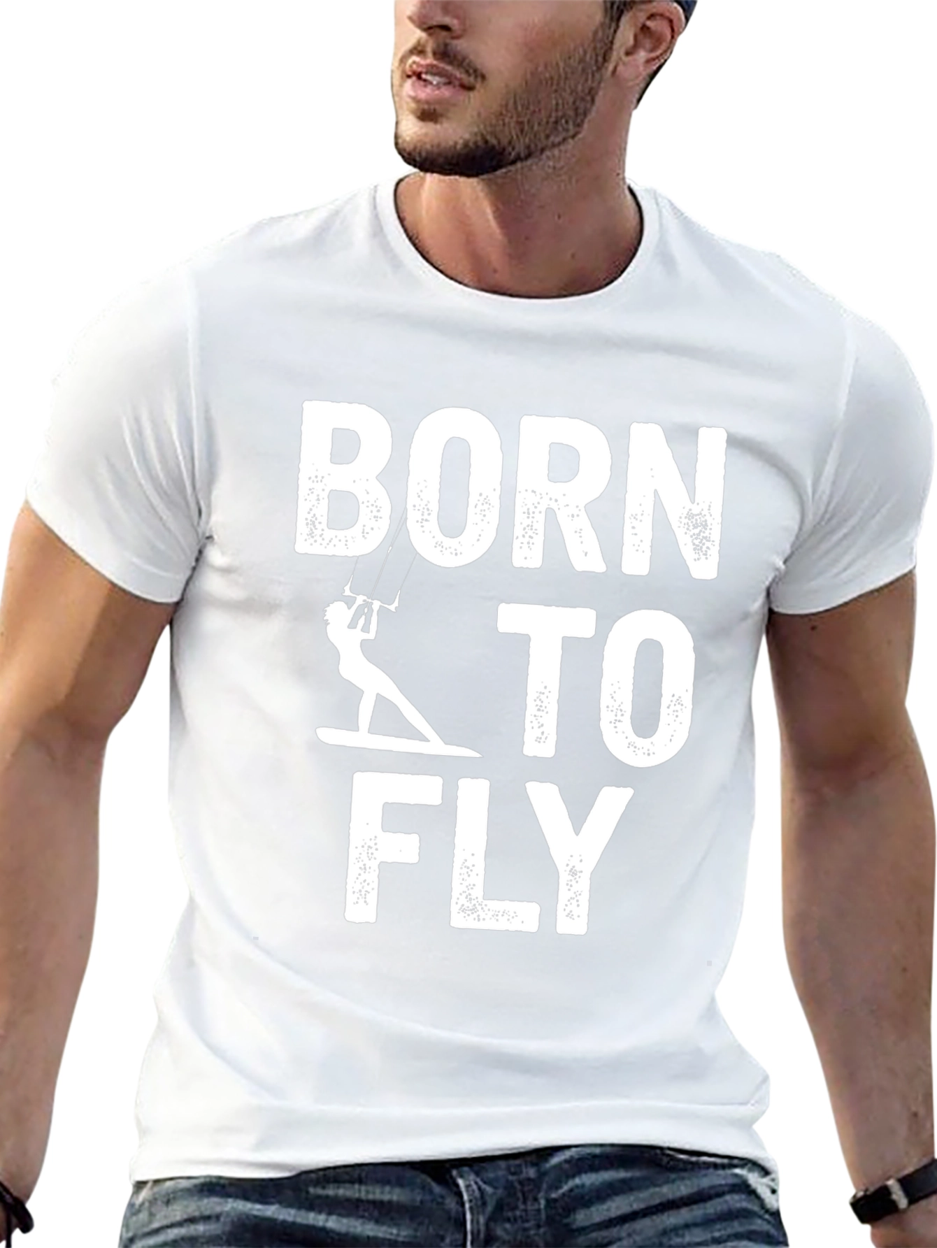 Born to Fly Kitesurfing T-Shirt - Black