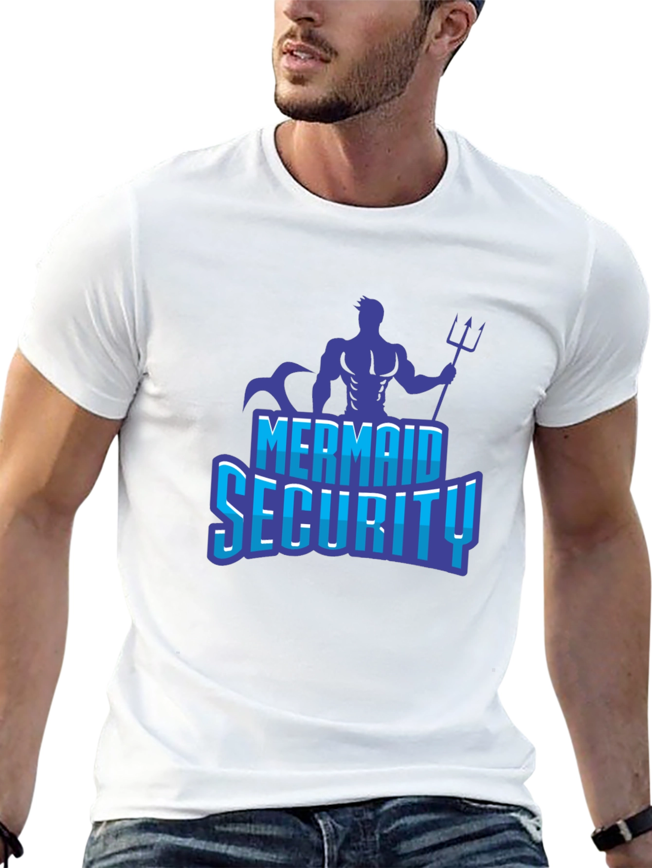 Mermaid Security Graphic Tee - Black