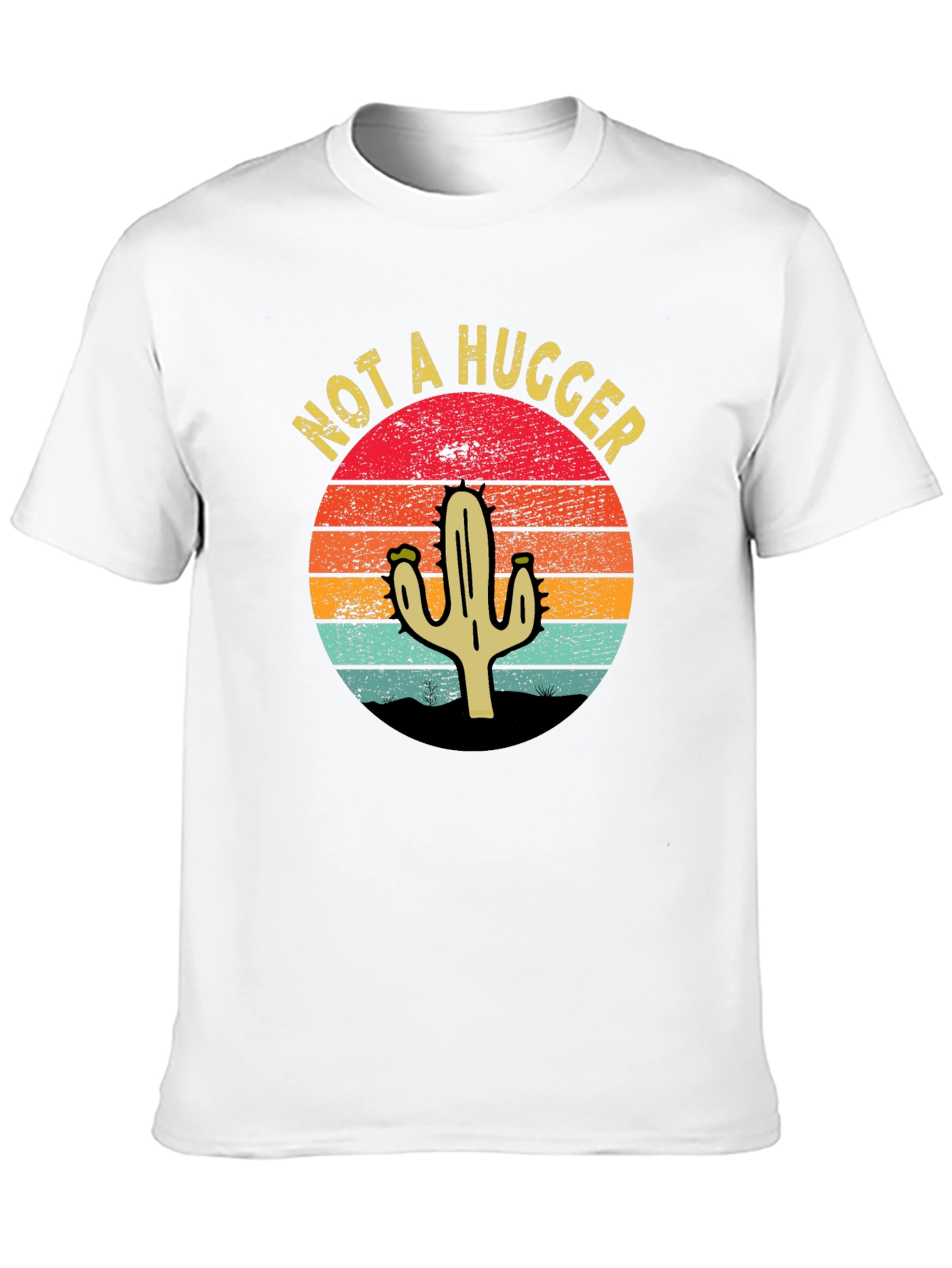 Not A Hugger Cactus Graphic T-Shirt - Unisex
