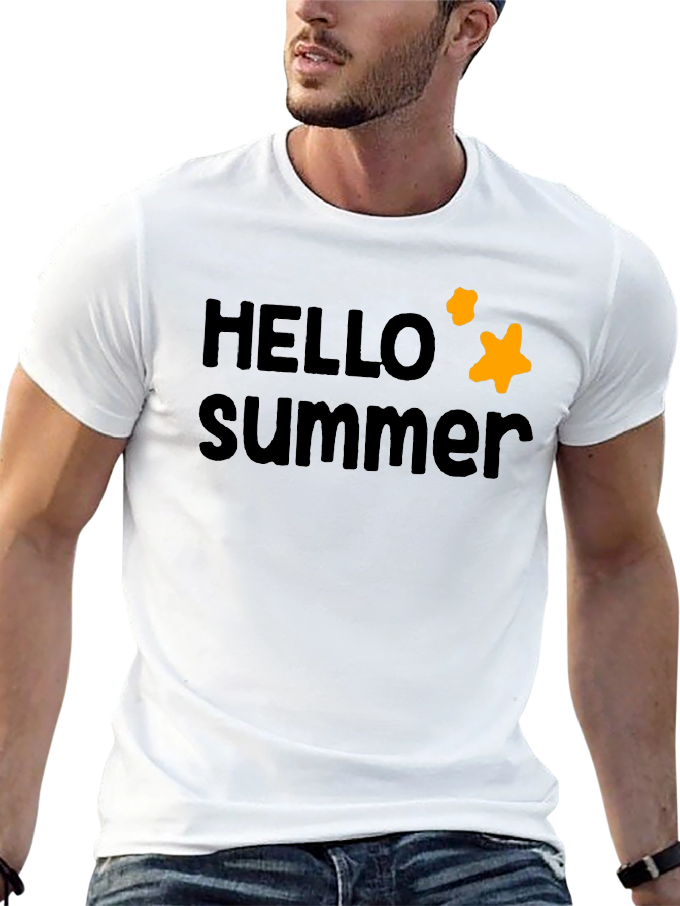 Hello Summer Black T-Shirt