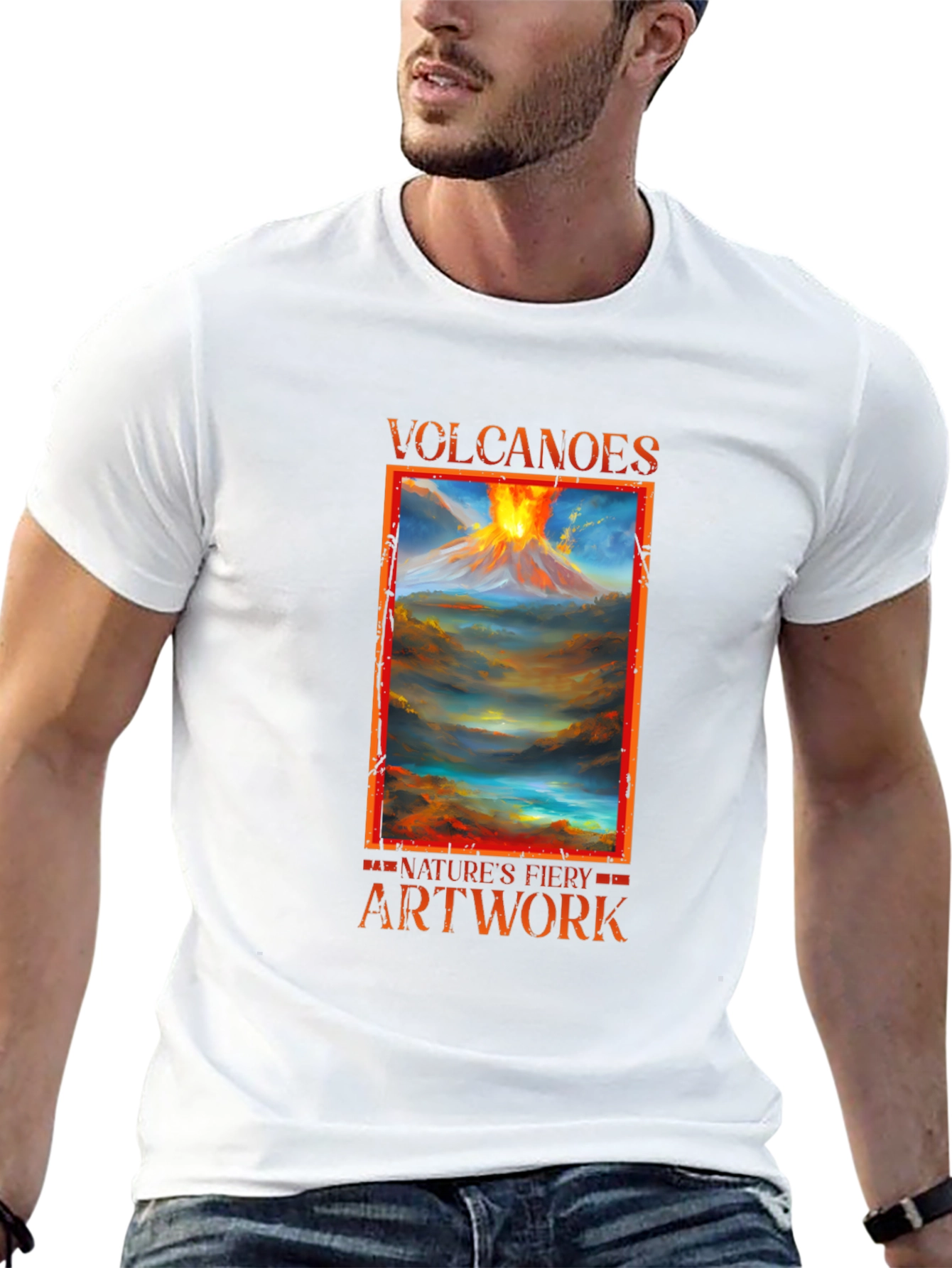 Volcanoes Natures Fiery Artwork T-Shirt
