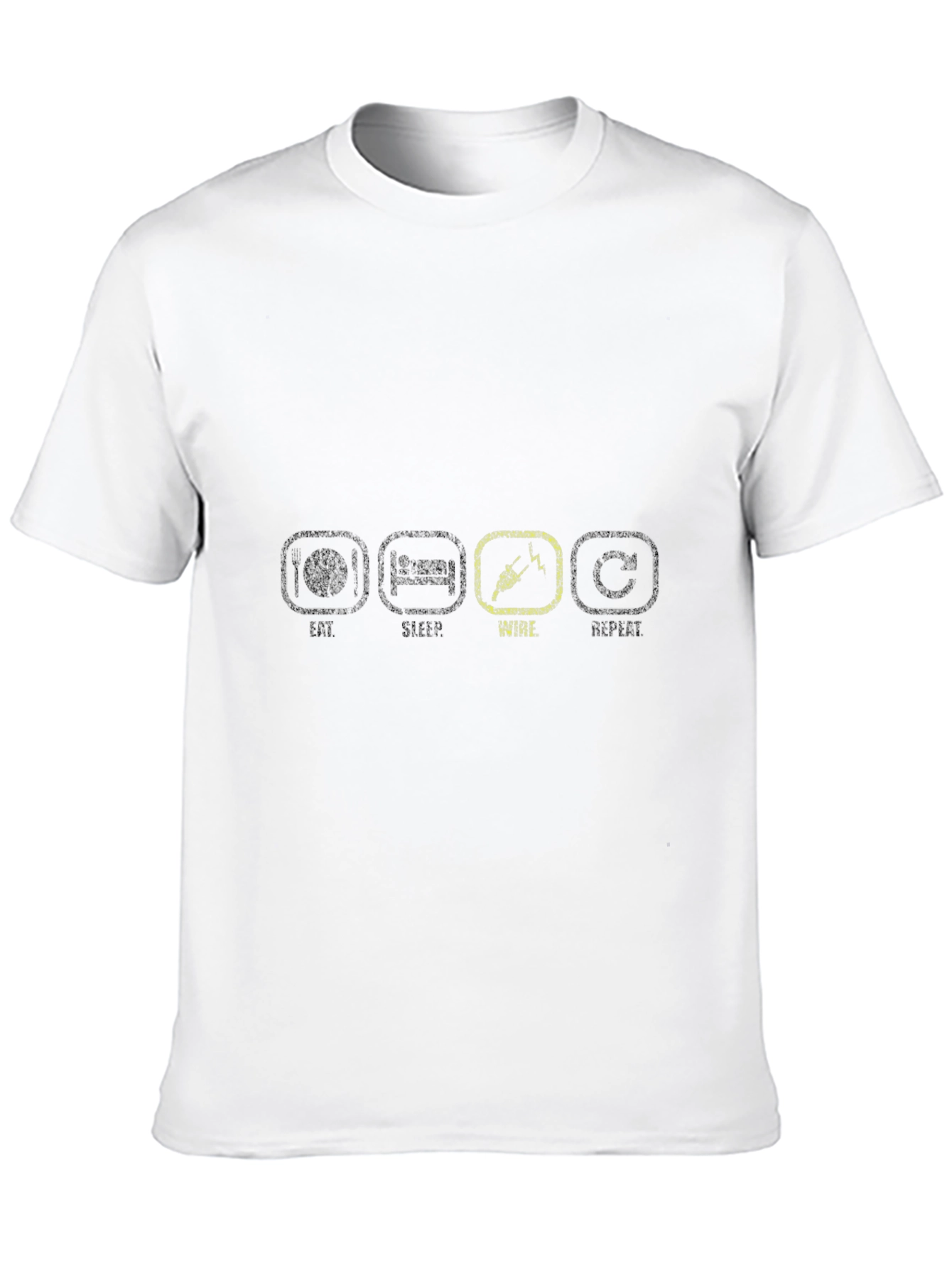 Eat Sleep Wire Repeat Black T-Shirt