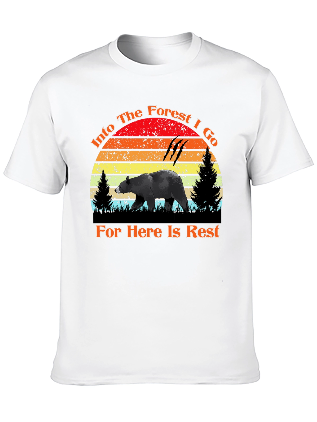 Into The Forest Bear Graphic Tee