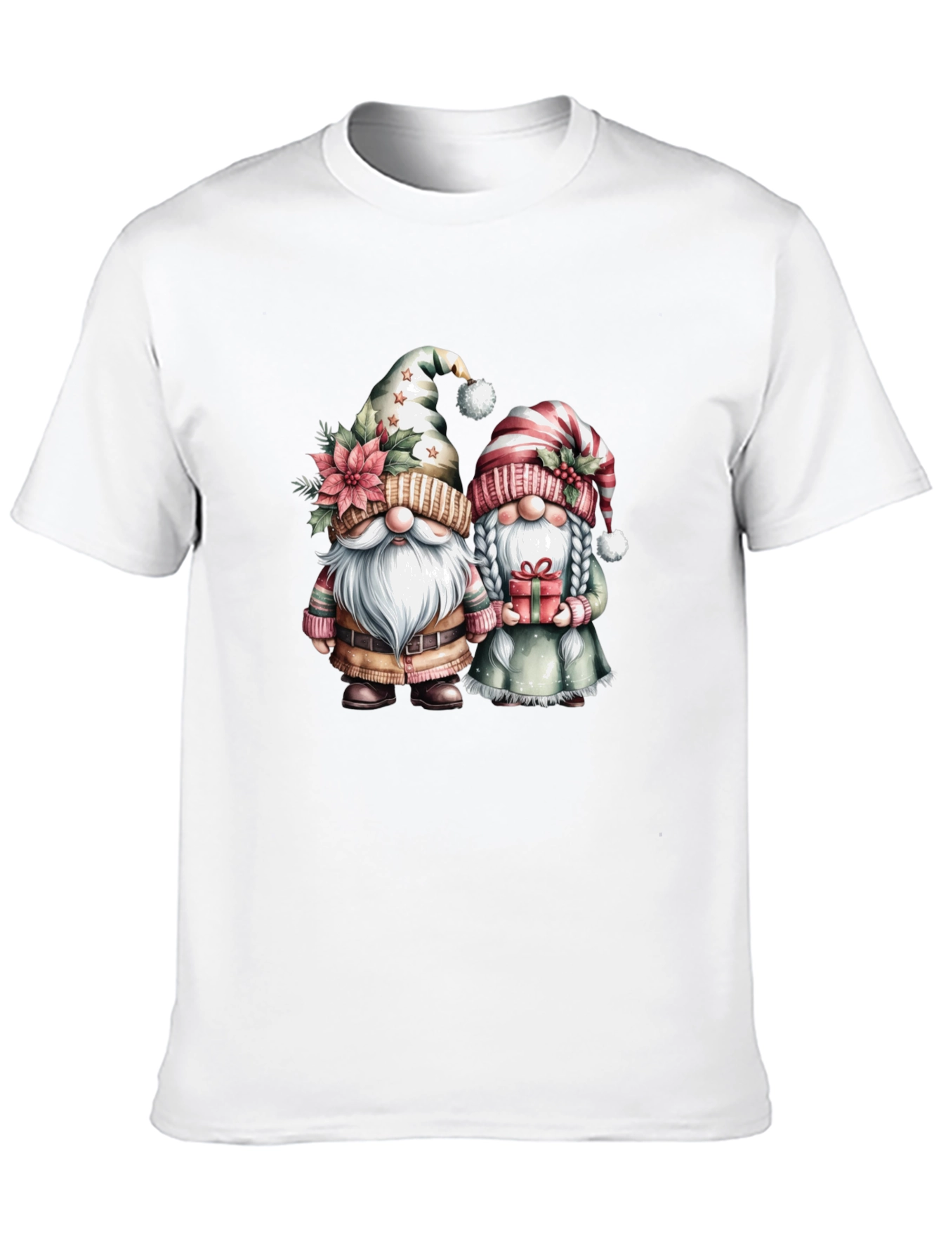 Festive Gnome Couple Graphic Tee