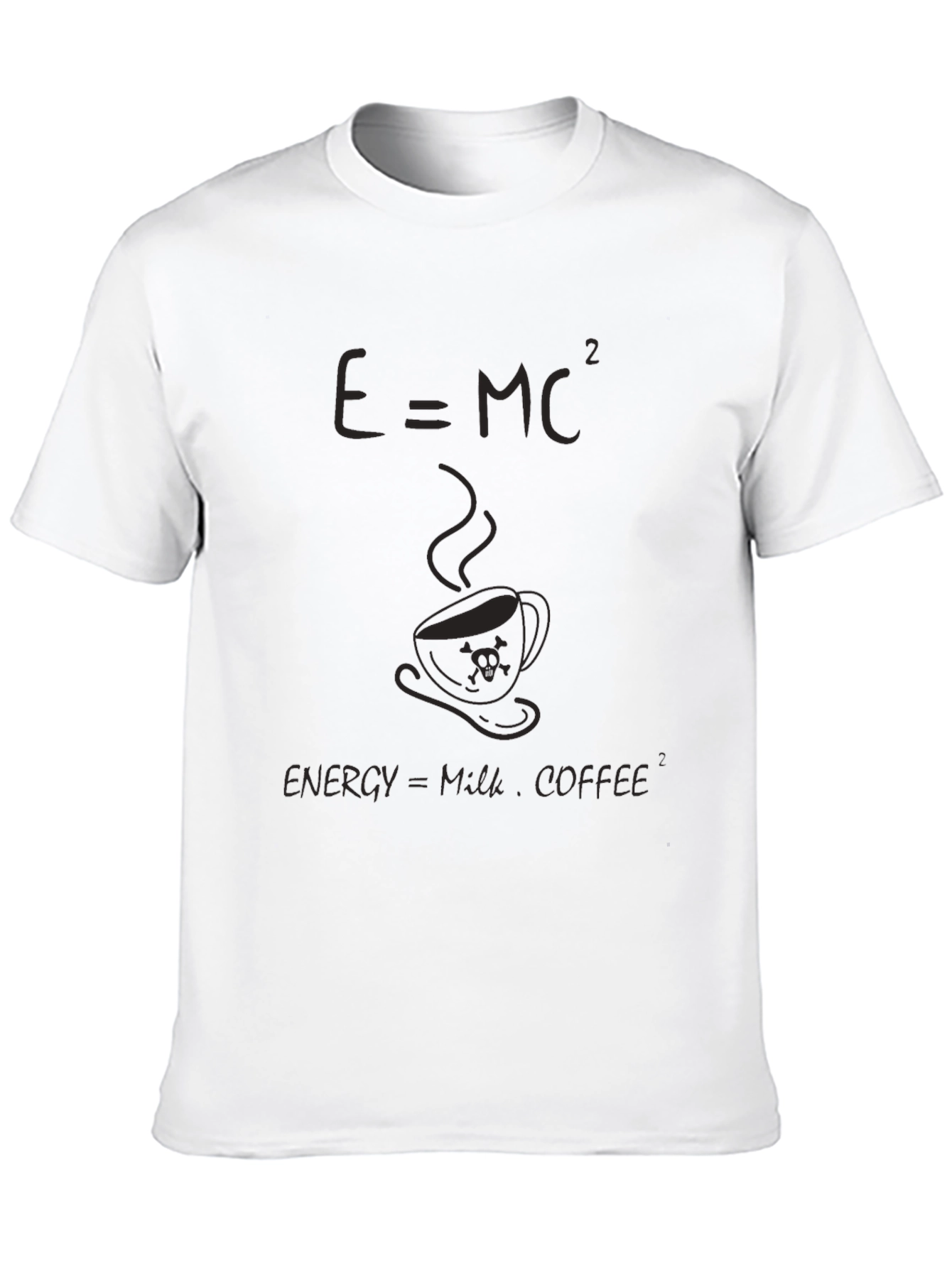 E=MC² Coffee T-Shirt - Energy=Milk Coffee Squared Tee