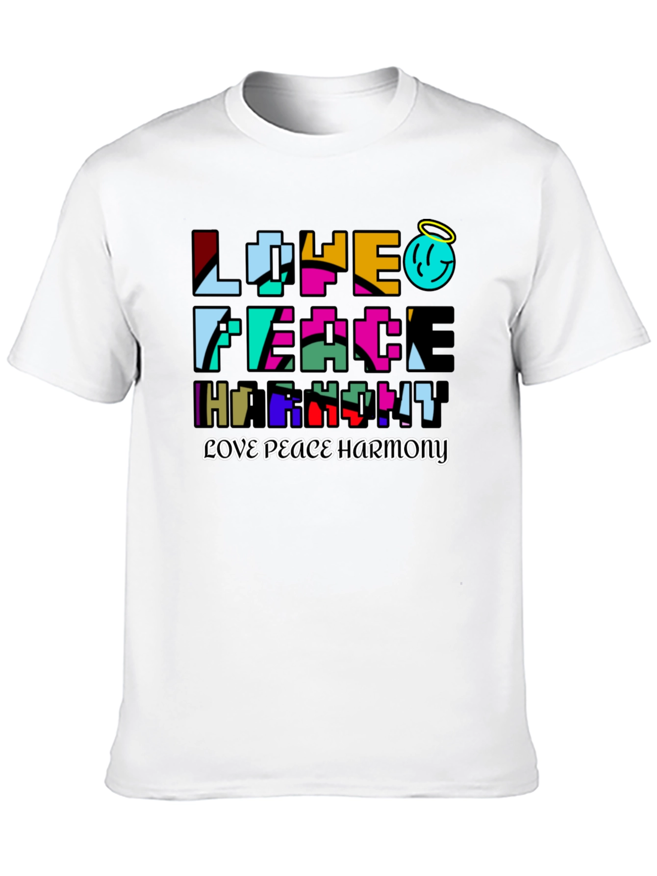 Love Peace Harmony Graphic T-Shirt - Black