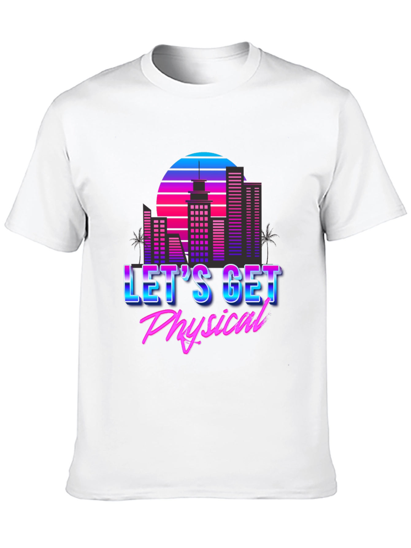 Retro 80s Lets Get Physical Graphic T-Shirt