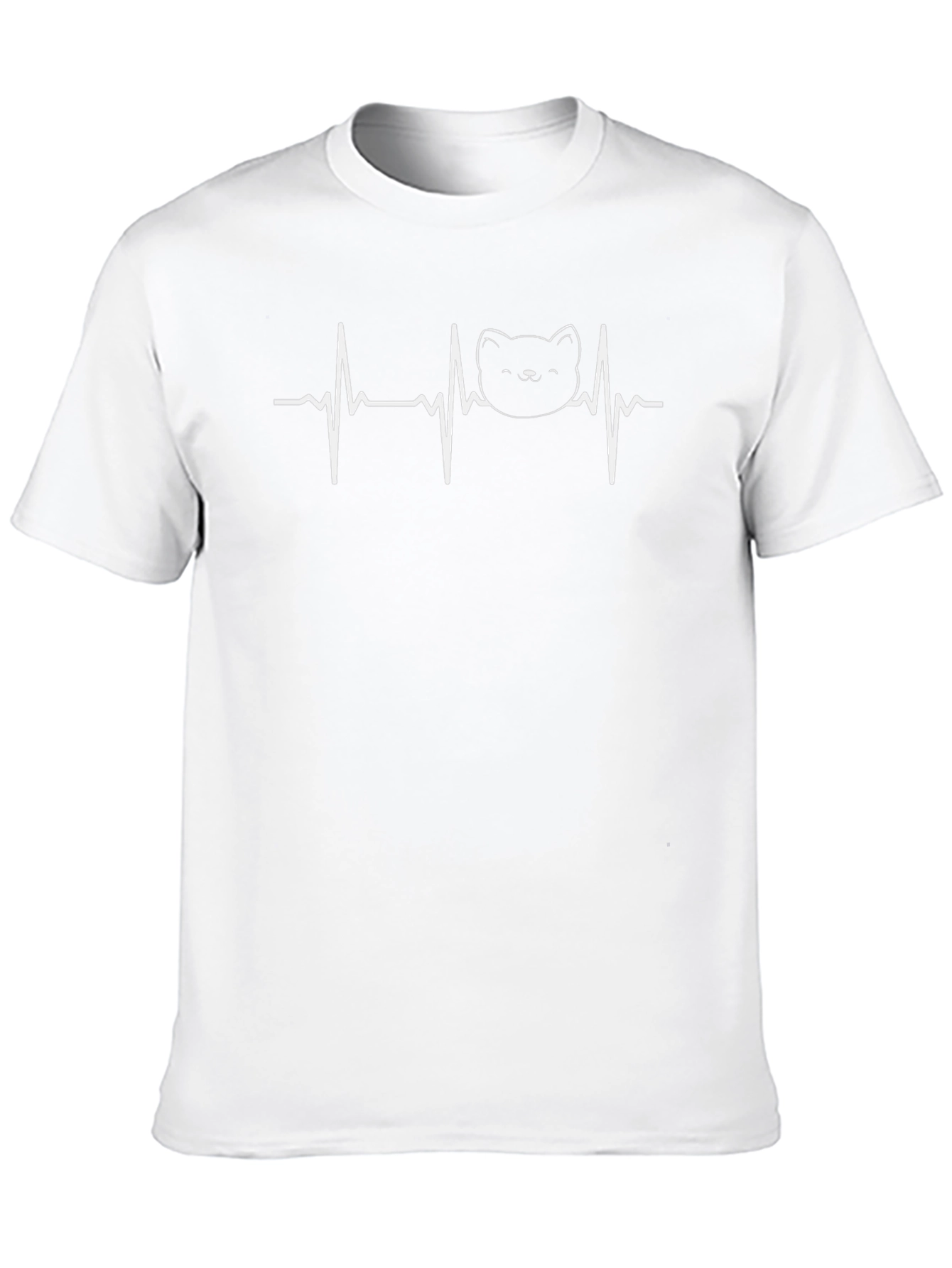 Cat Heartbeat T-Shirt - Purrfect Rhythm!