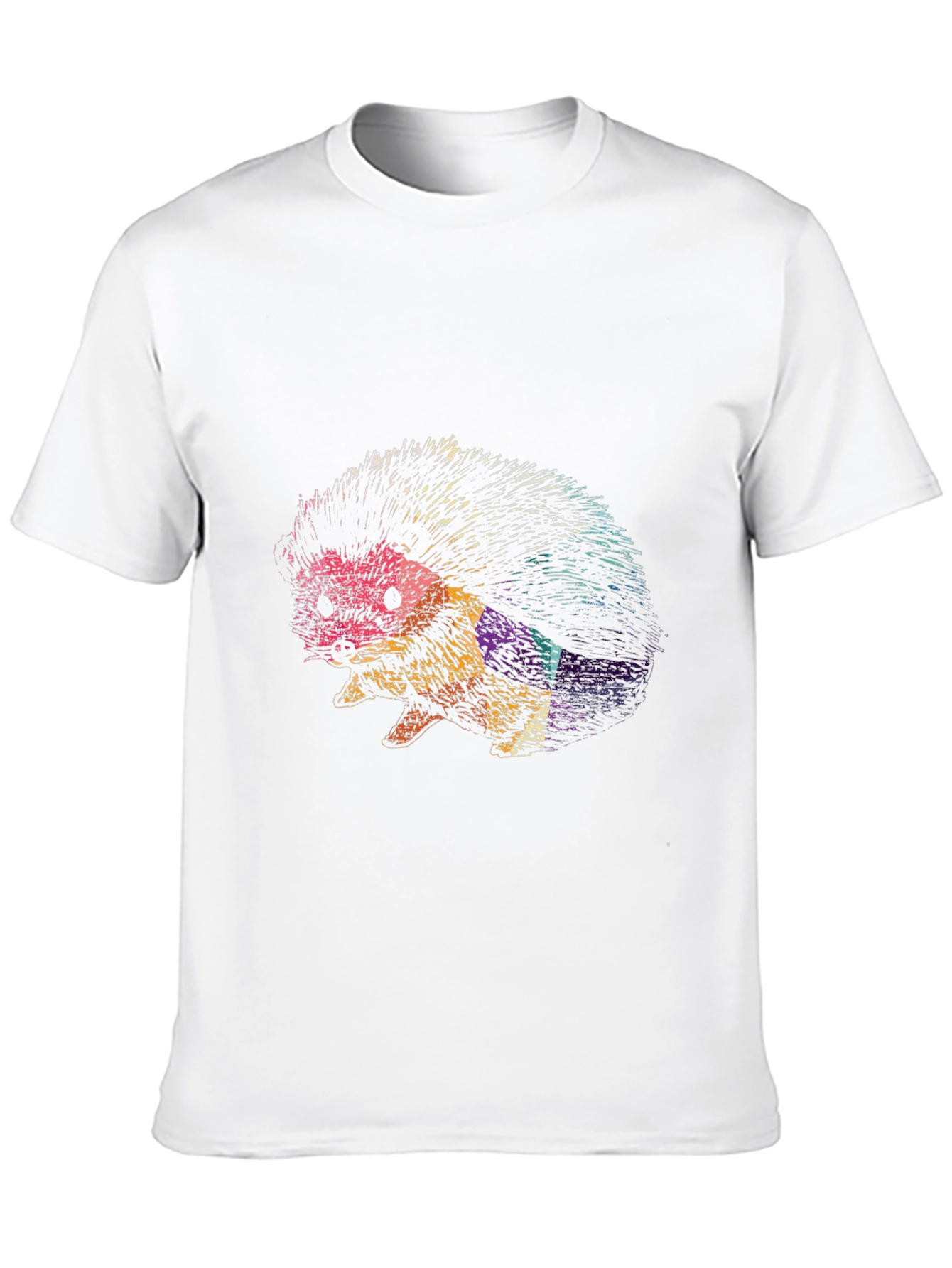 Cool Hedgehog Graphic Black Tee Shirt