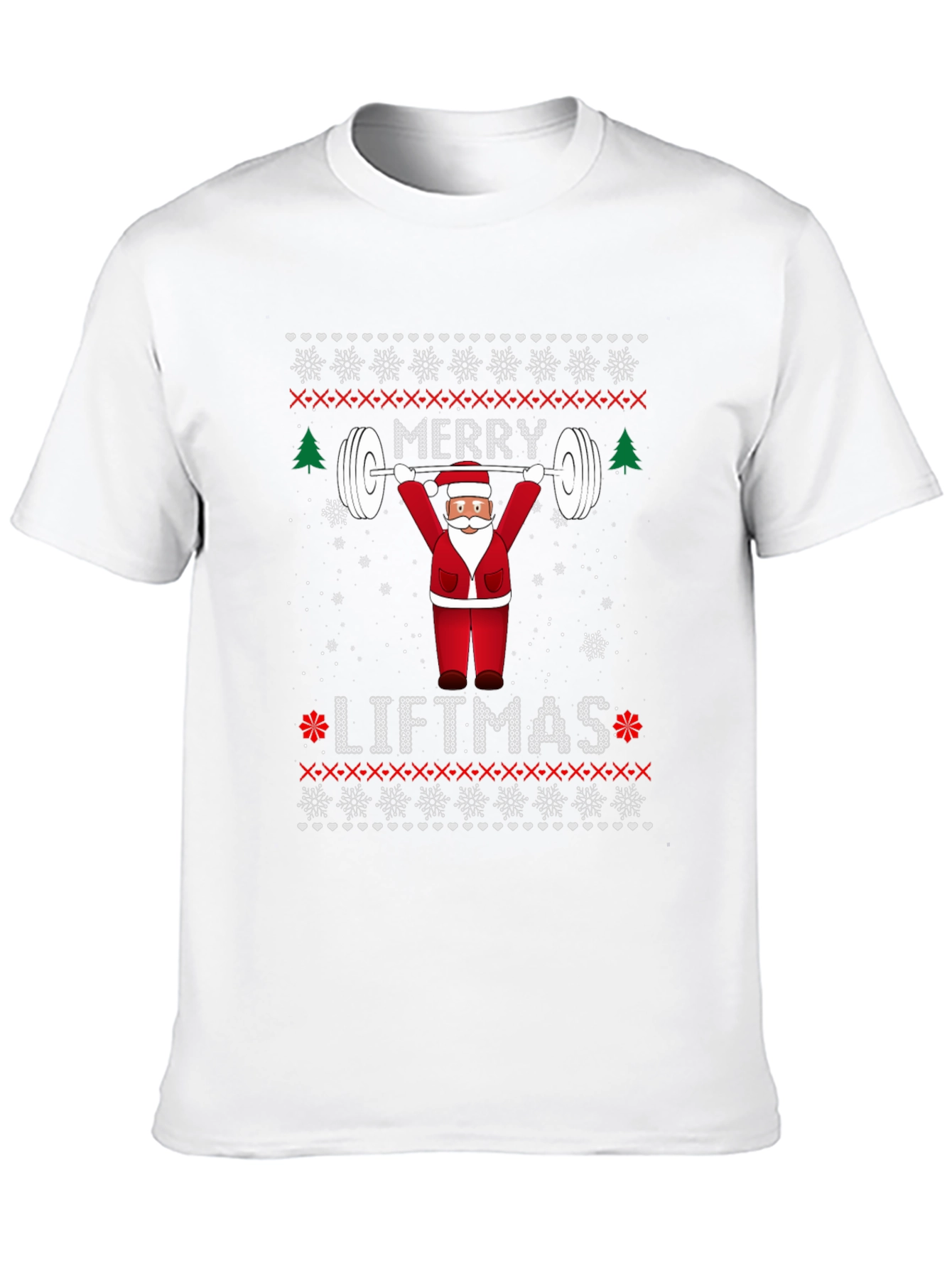 Merry Liftmas Weightlifting Santa T-Shirt