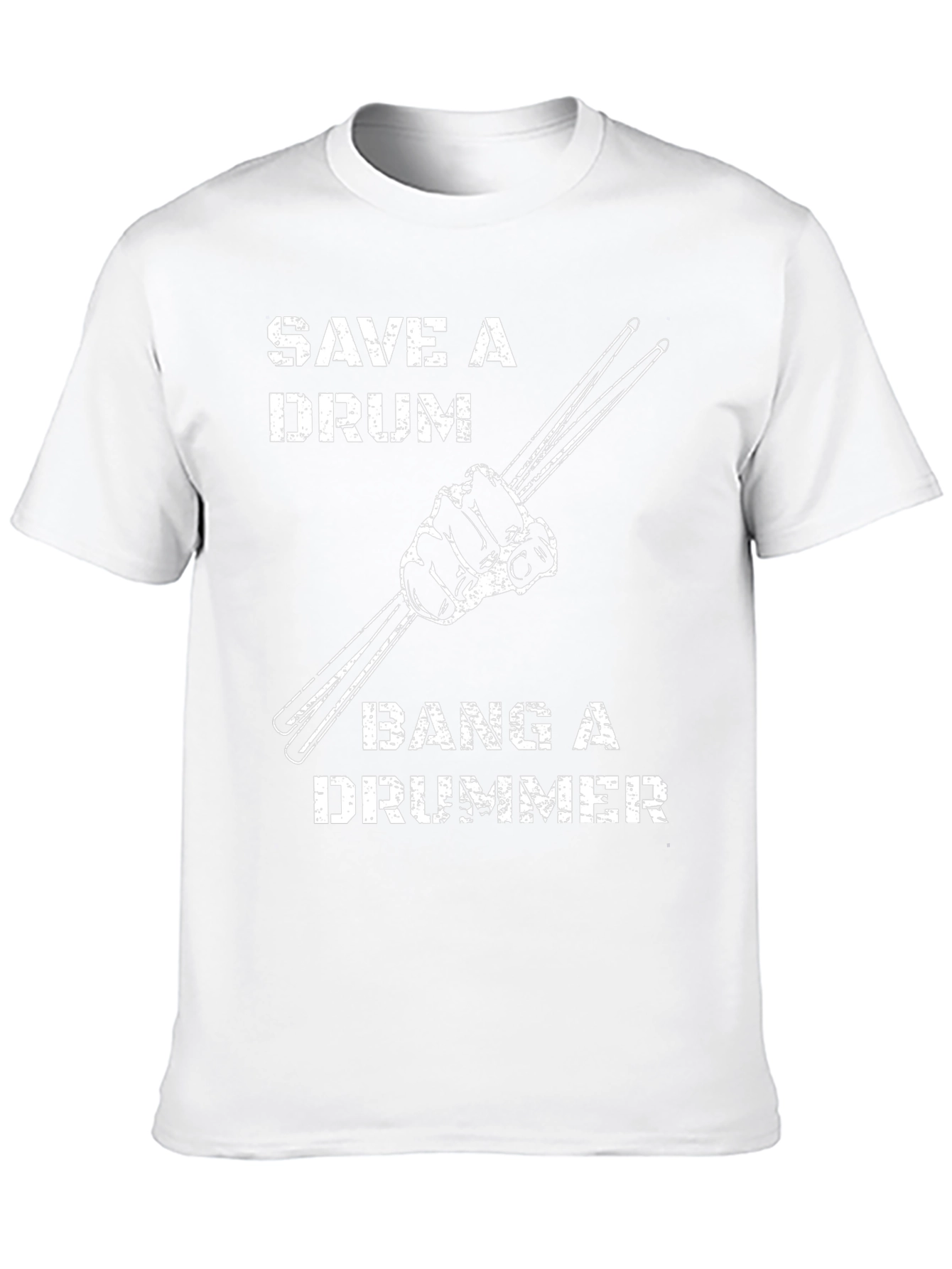 Save a Drum Bang a Drummer Black Graphic T-Shirt