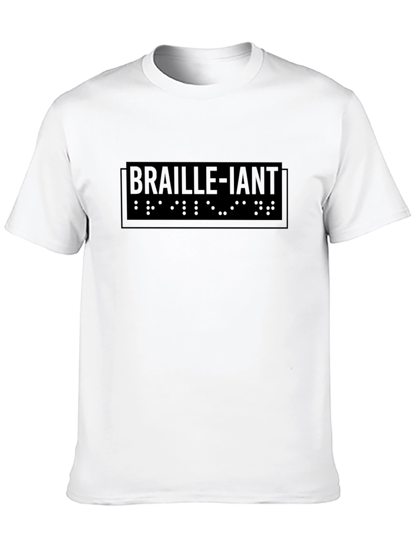 Braille-iant Graphic Tee - Stylish Black Cotton T-Shirt