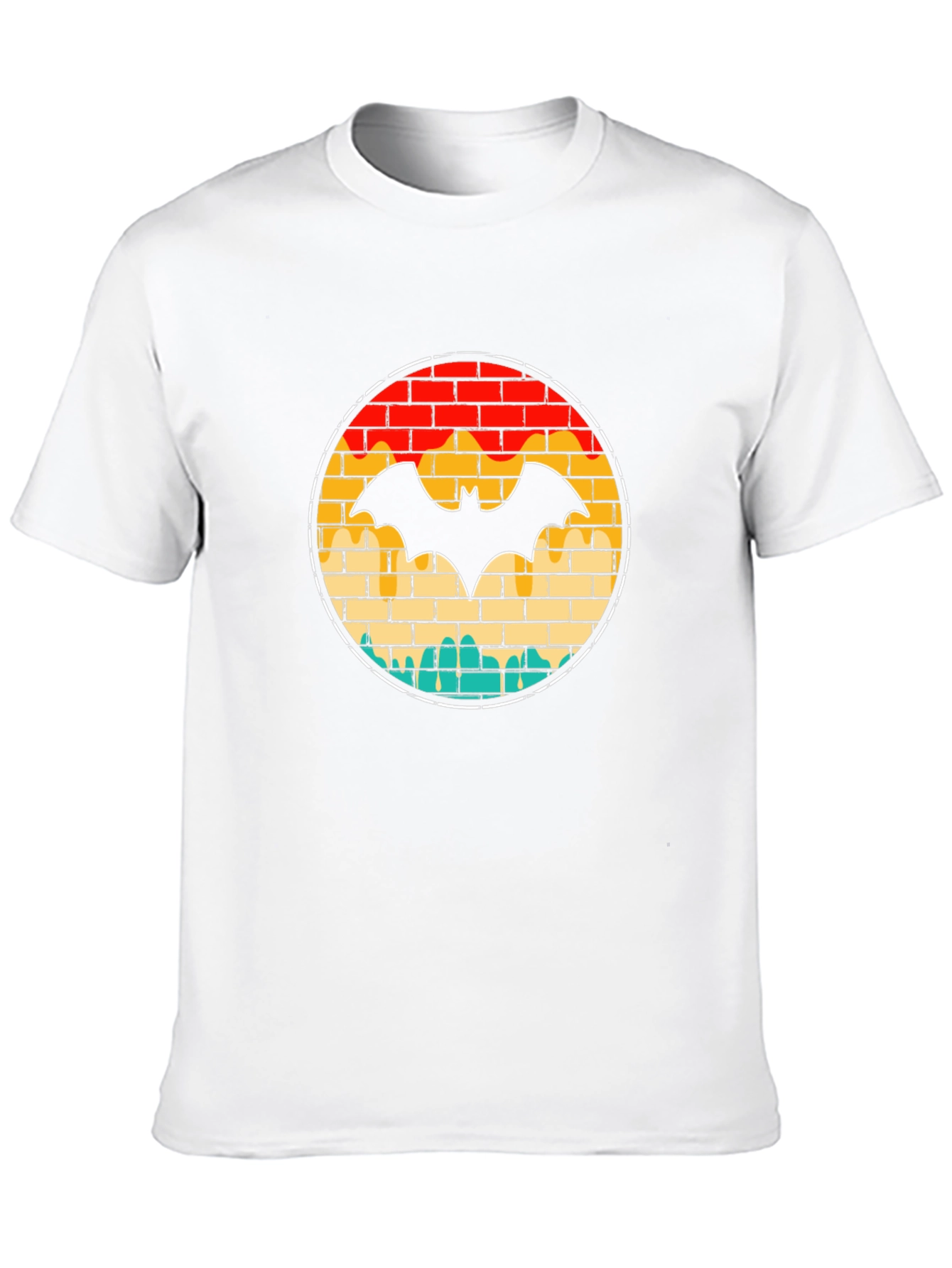 Retro Brick Bat Graphic Tee - Black
