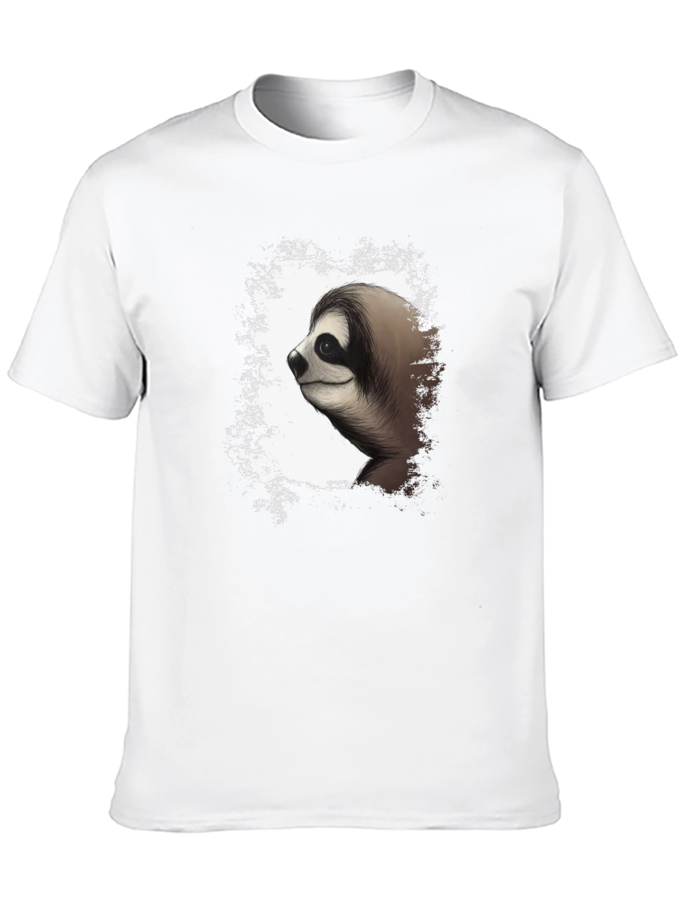 Sloth Graphic Tee - Mens Black Cotton T-Shirt