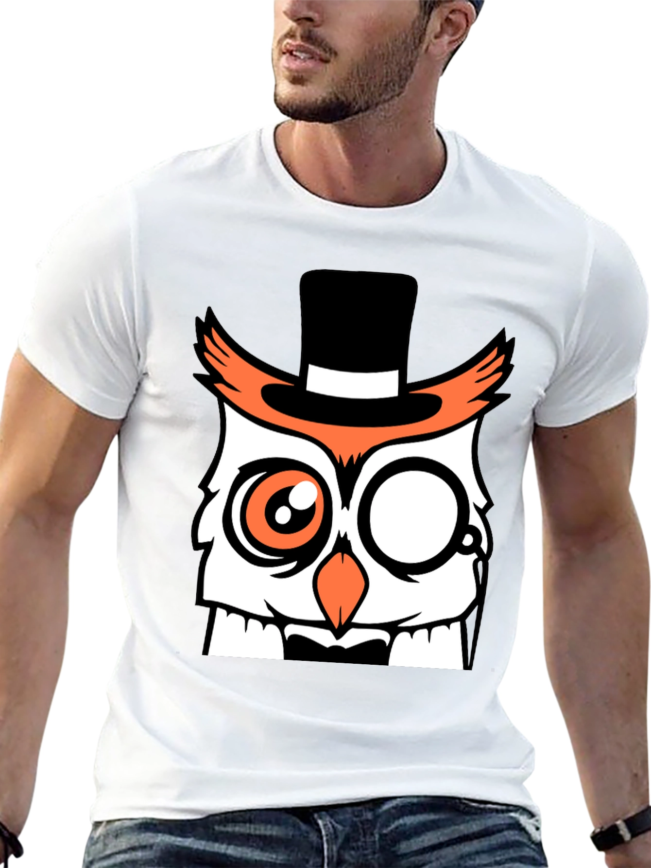 Dapper Owl T-Shirt - Funny Cartoon Design