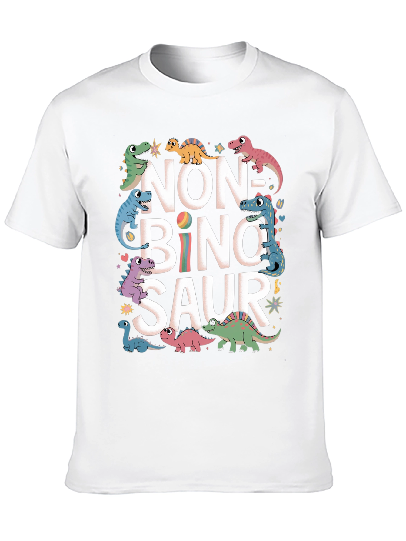 Non-Binary Dinosaur Graphic T-Shirt