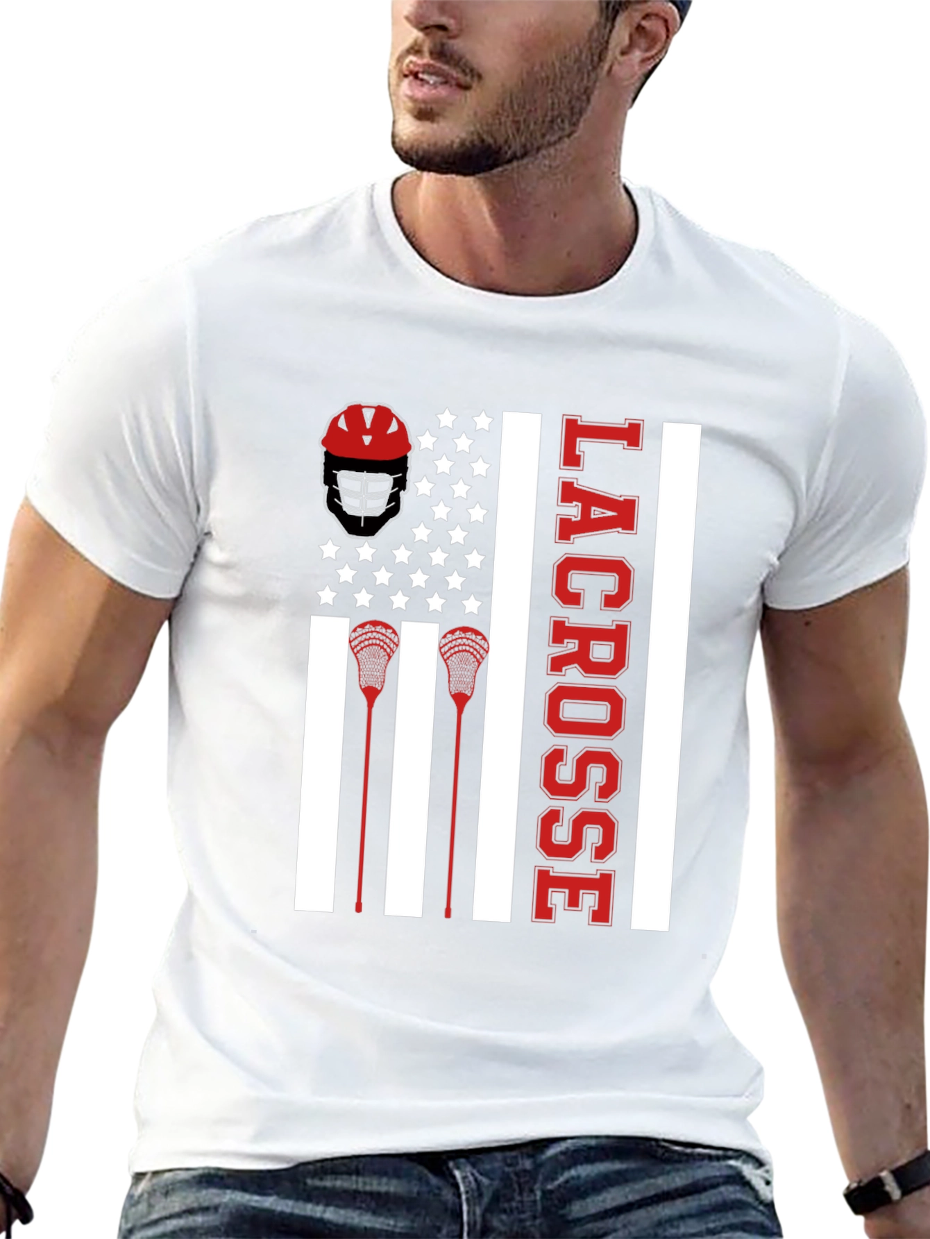 Lacrosse American Flag T-Shirt