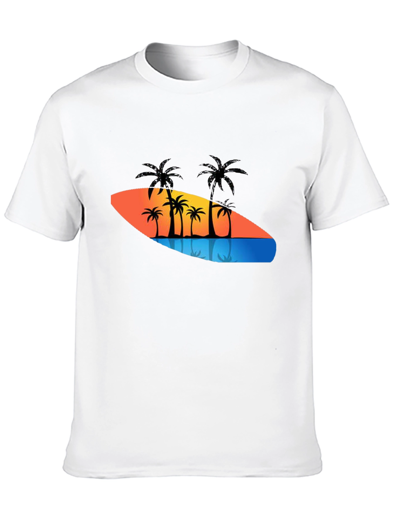 Tropical Palm Tree Sunset Graphic Tee