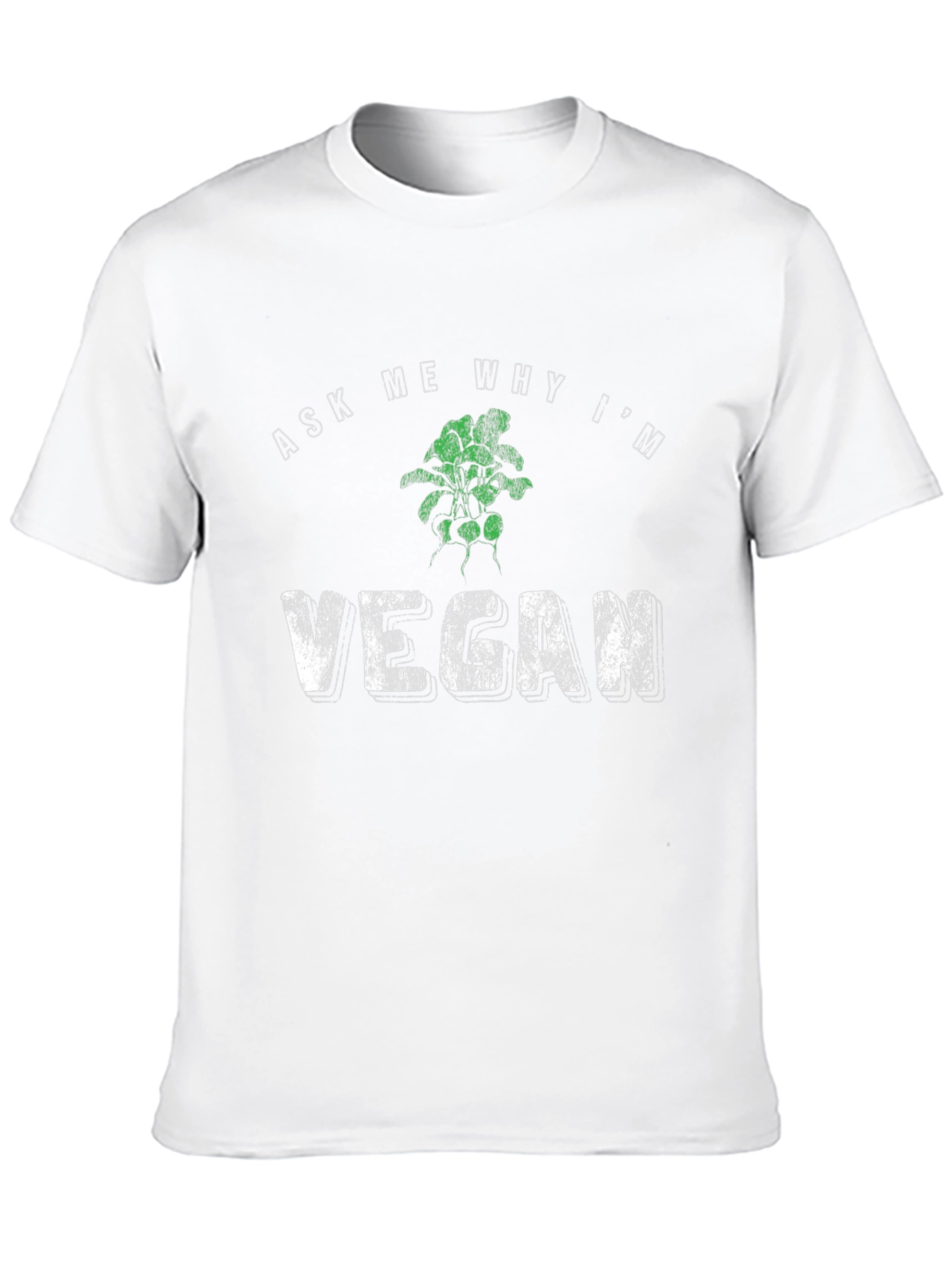 Ask Me Why Im Vegan Graphic Tee - Black