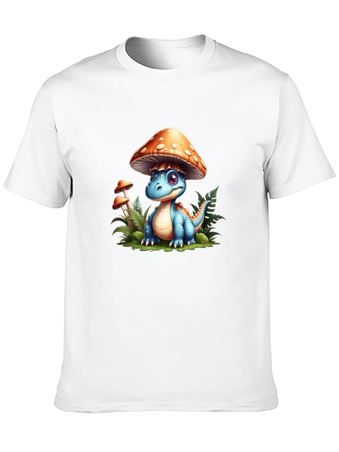 Cute Dino Mushroom Tee - Unique Graphic T-Shirt