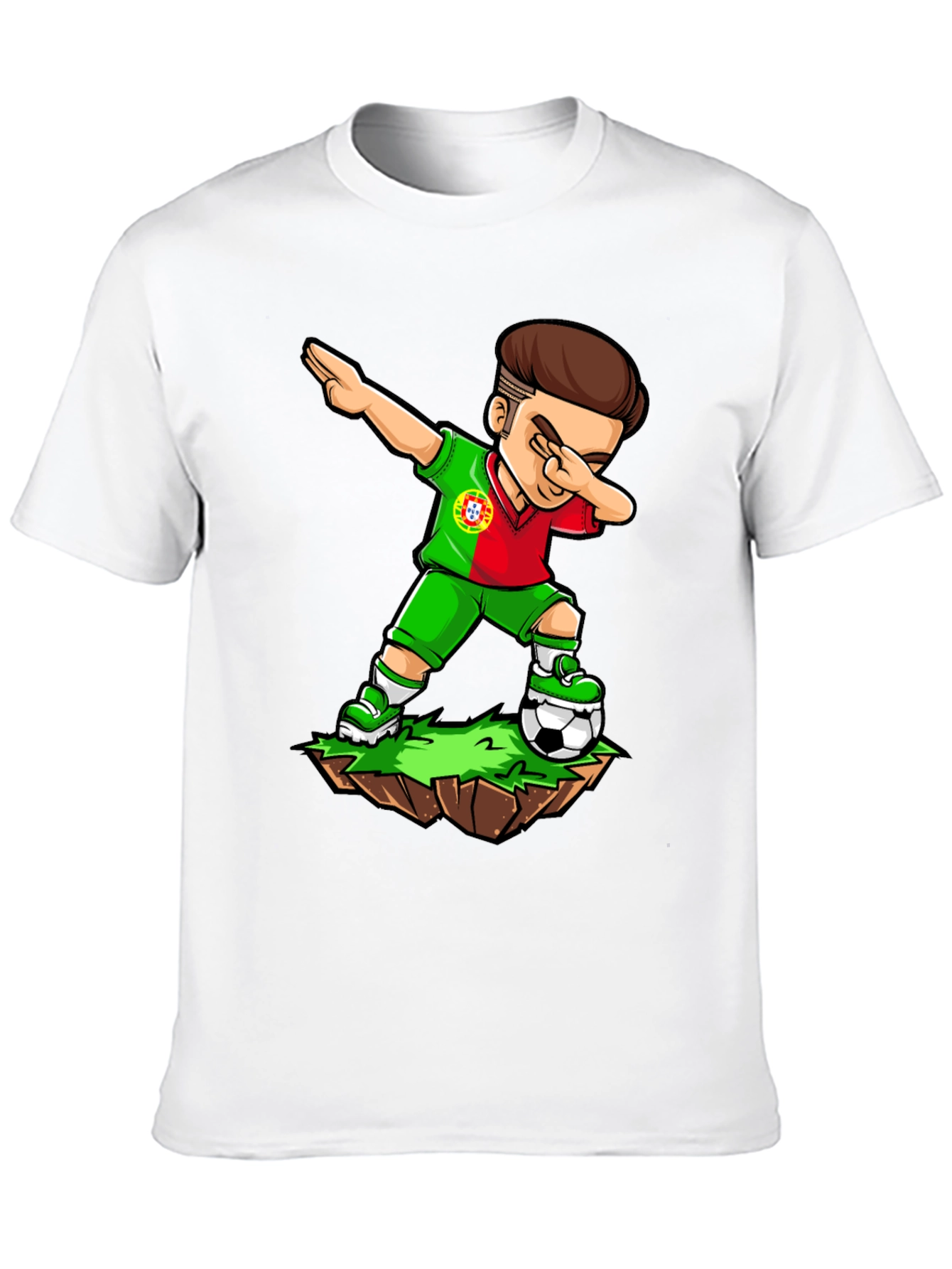 Portugal Soccer Dab Black T-Shirt