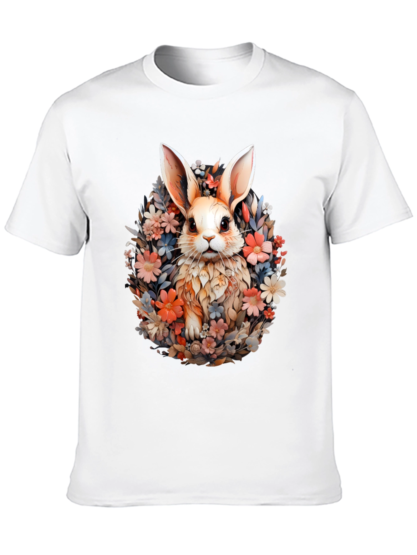 Floral Bunny T-Shirt - Easter Spring Style