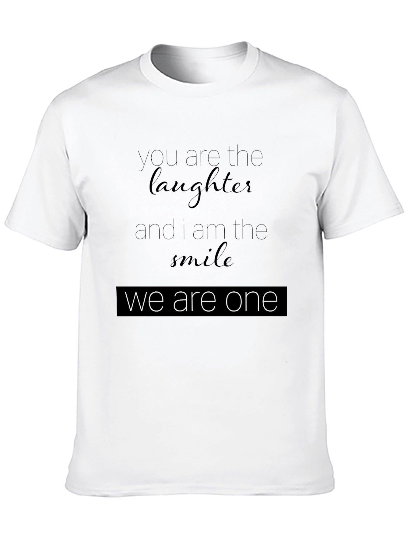 Laughter & Smile Graphic Tee - Black Unisex T-Shirt