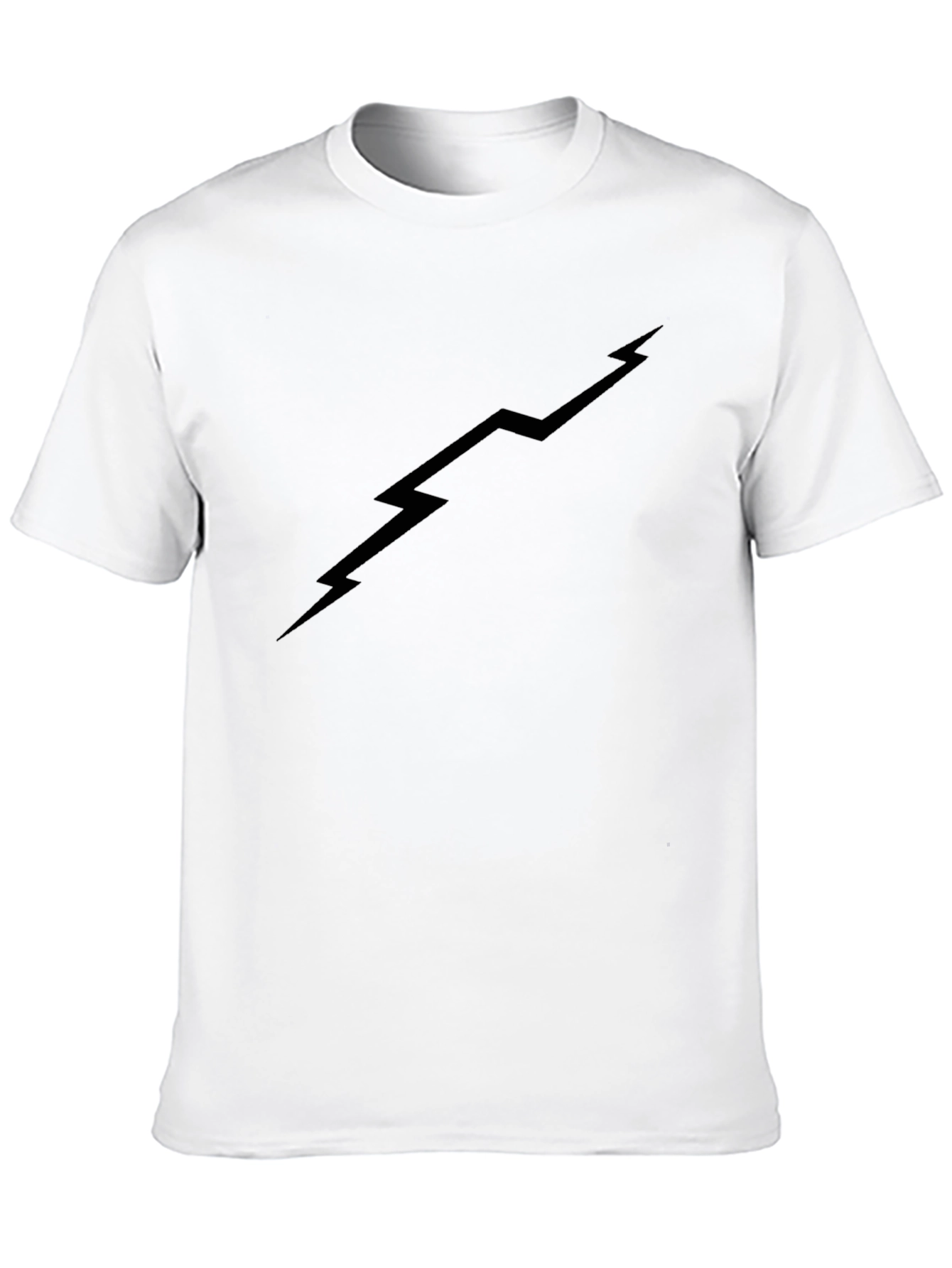Black Lightning Bolt Graphic T-Shirt