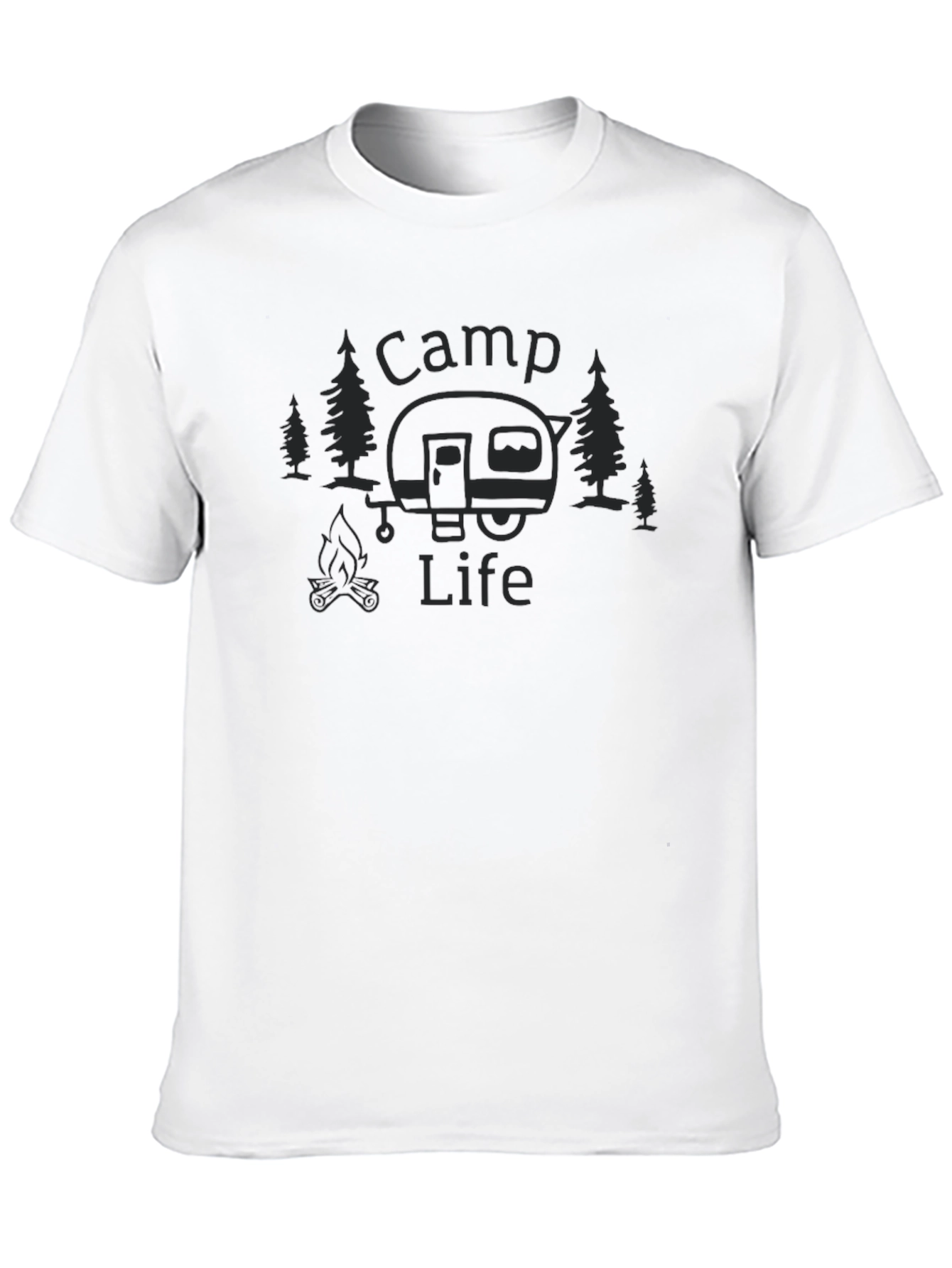 Camp Life Black Graphic T-Shirt