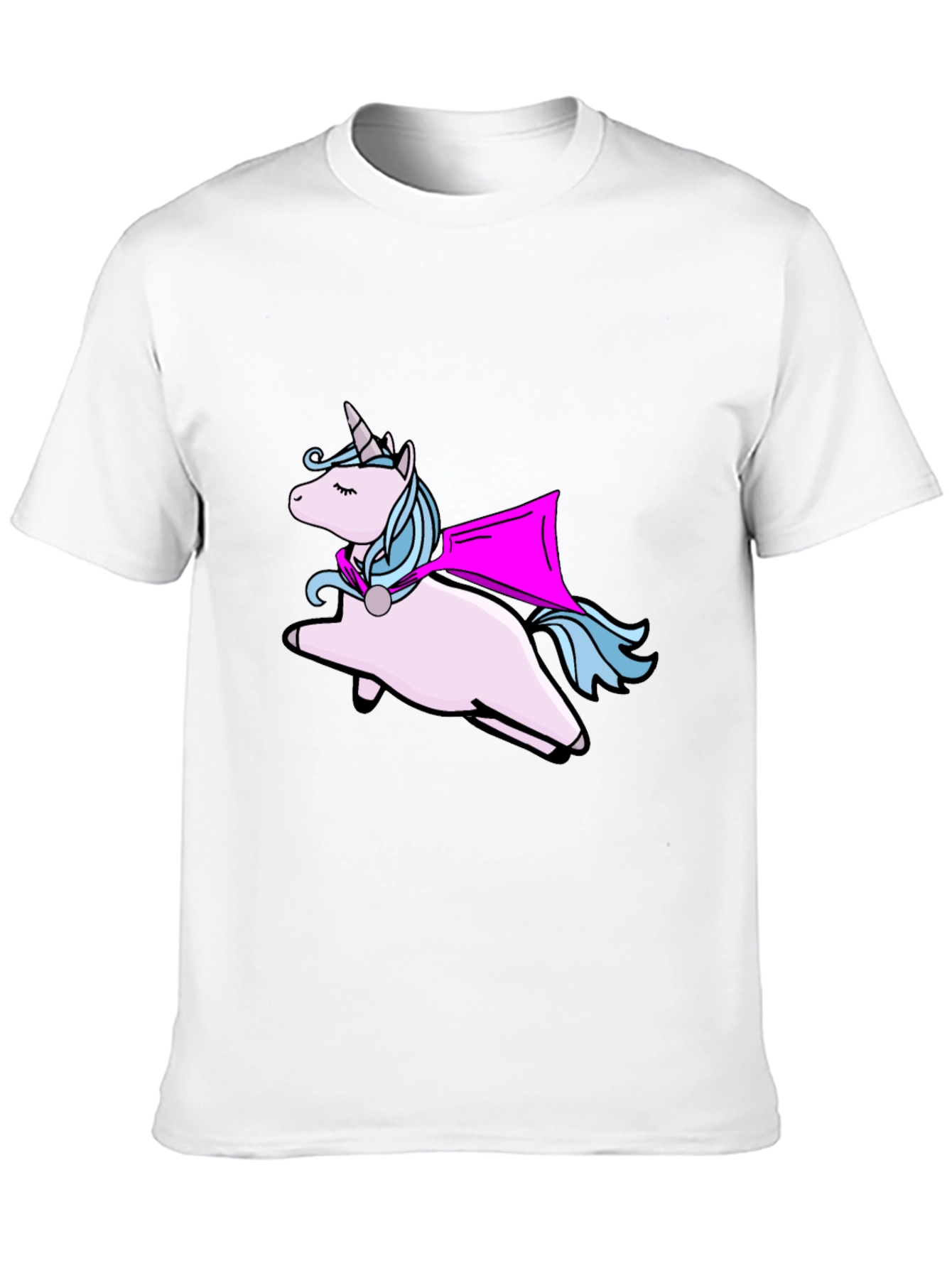 Unicorn Superhero Black T-Shirt