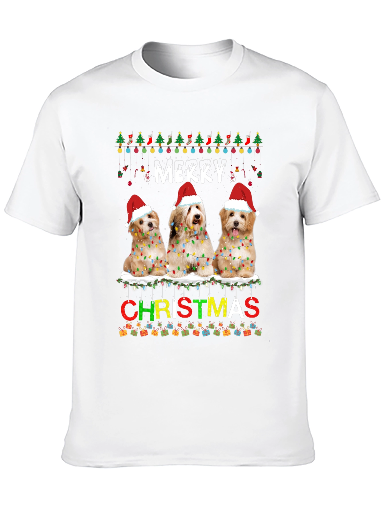 Merry Christmas Dogs Unisex T-Shirt