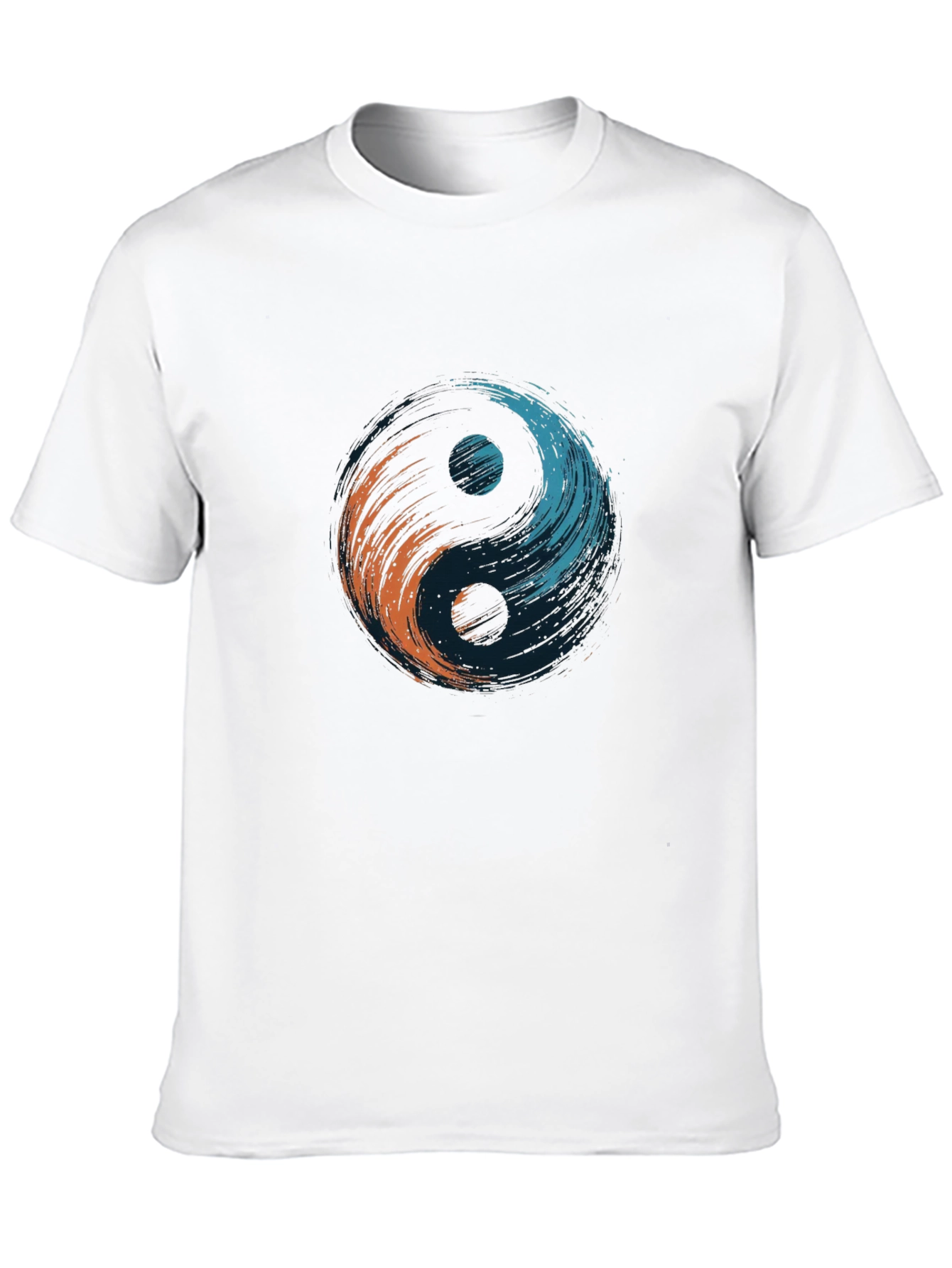 Yin Yang Brushstroke Tee - Black