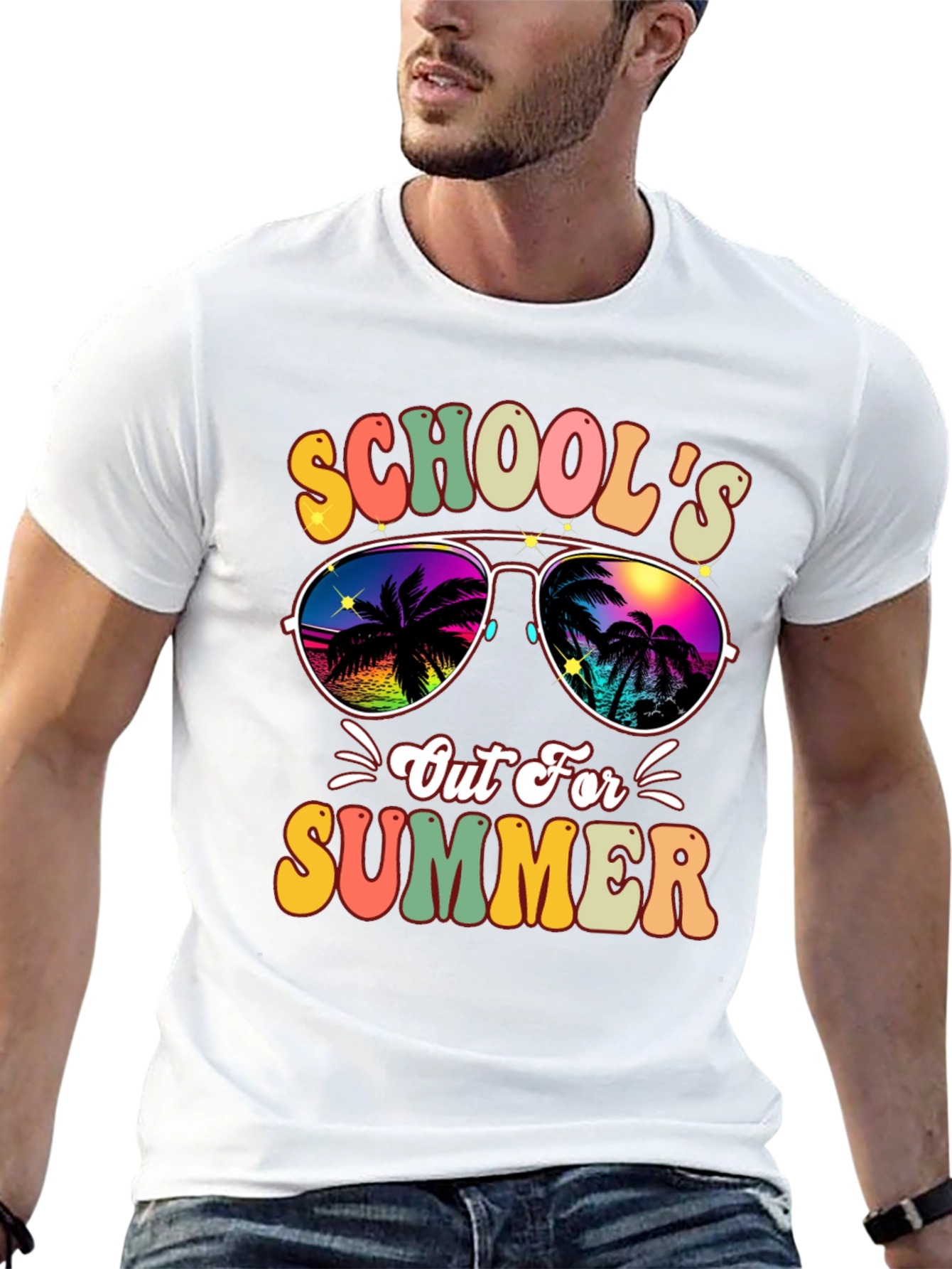 Schools Out For Summer Retro Graphic Tee