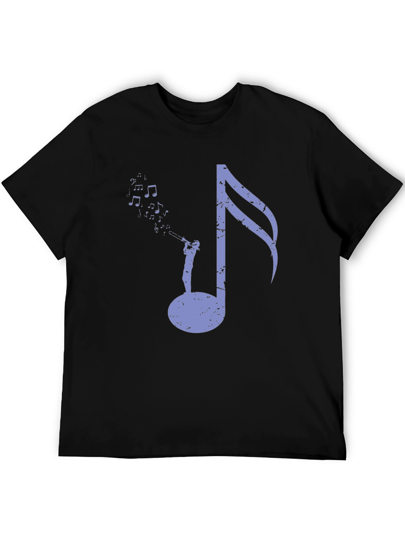 Musical Note Graphic Tee - Black