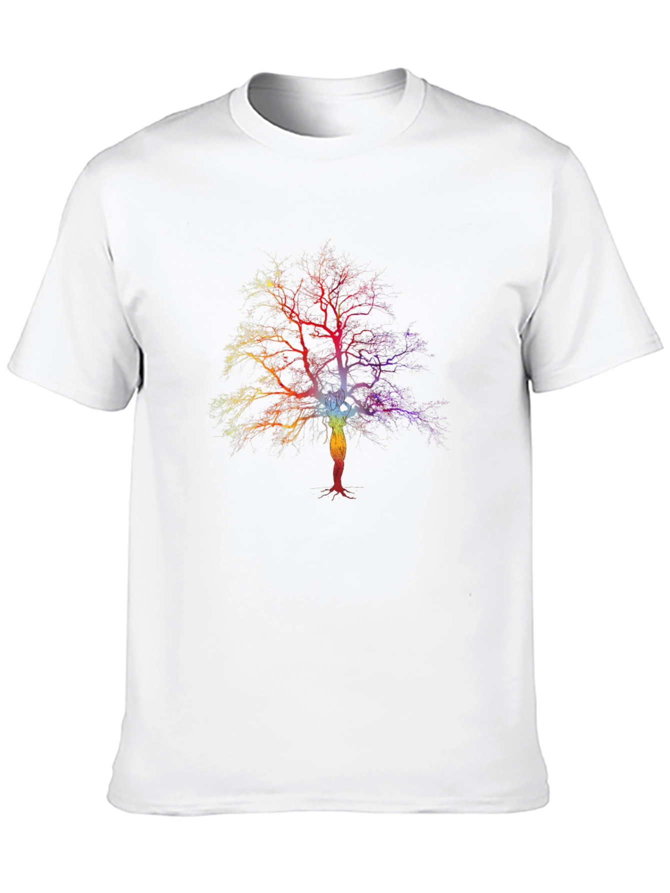Rainbow Tree Chakra T-Shirt - Black
