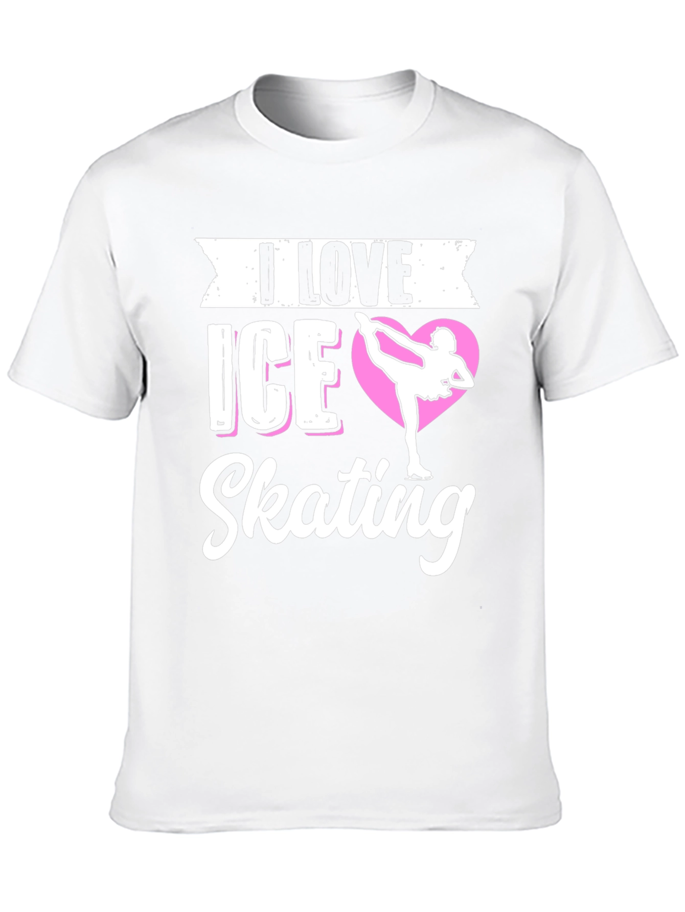 I Love Ice Skating Graphic Tee - Black