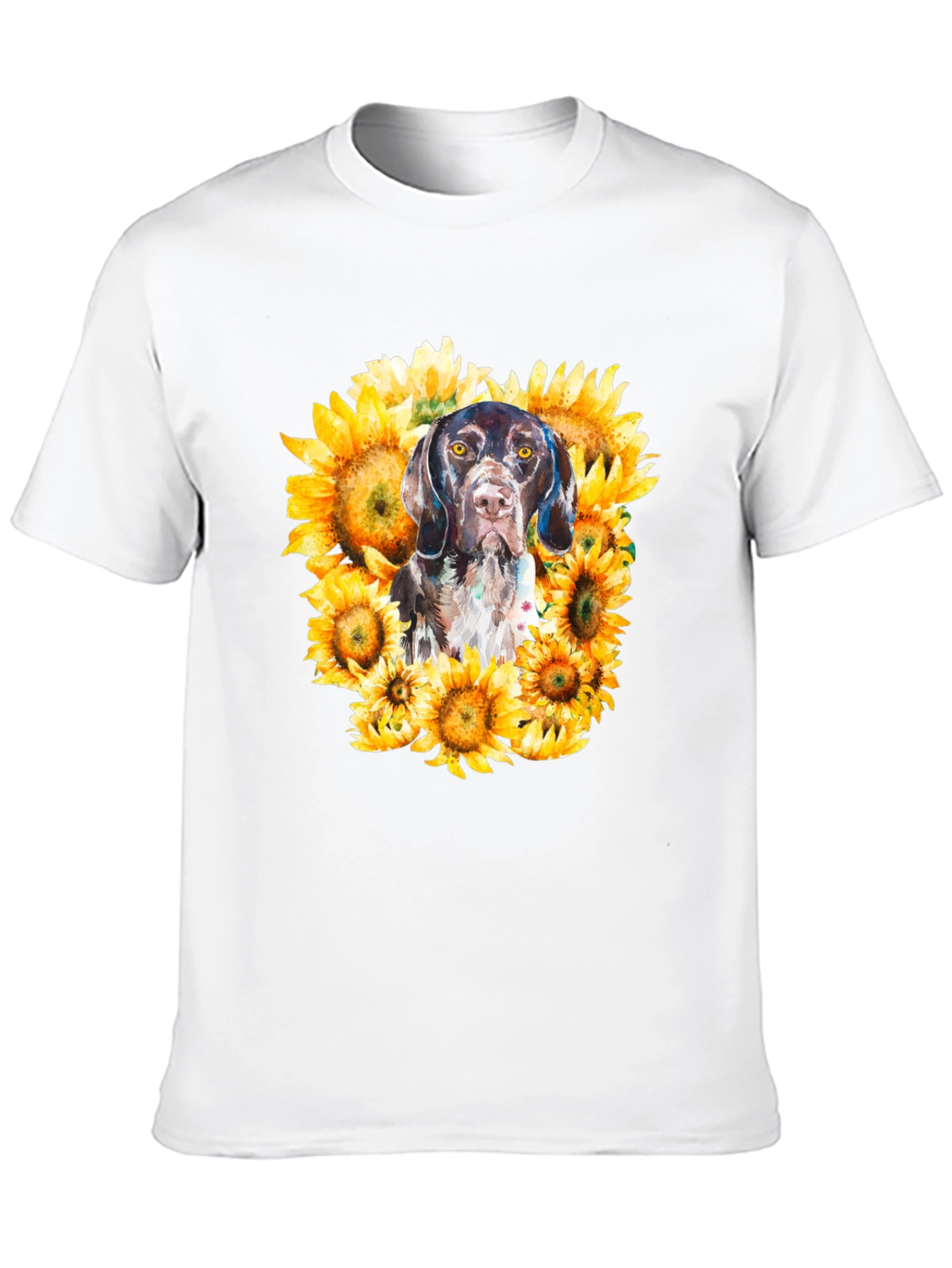 Dog and Sunflower Graphic Tee