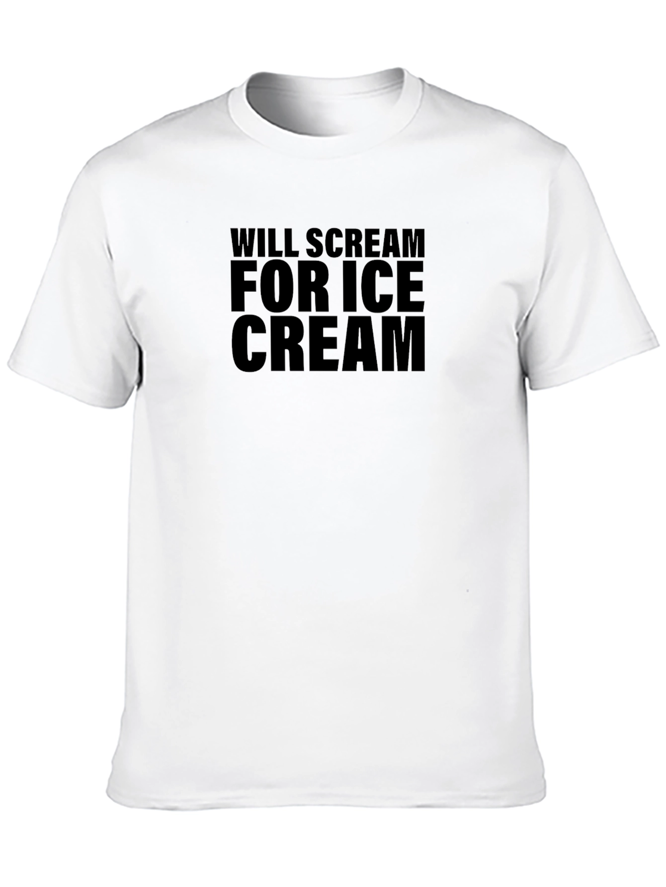 Will Scream For Ice Cream T-Shirt - Black
