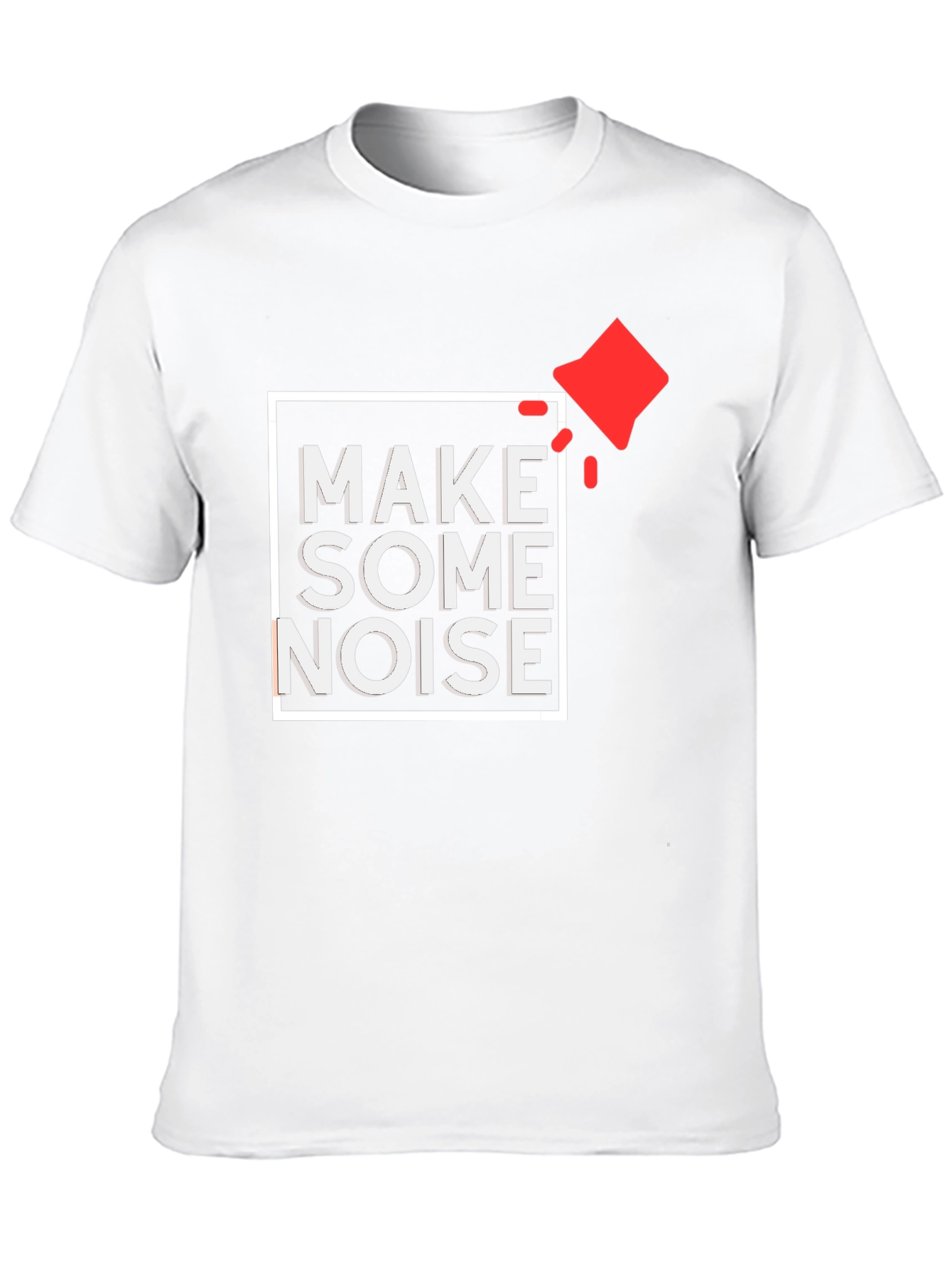 Make Some Noise Graphic Tee - Black Cotton T-Shirt