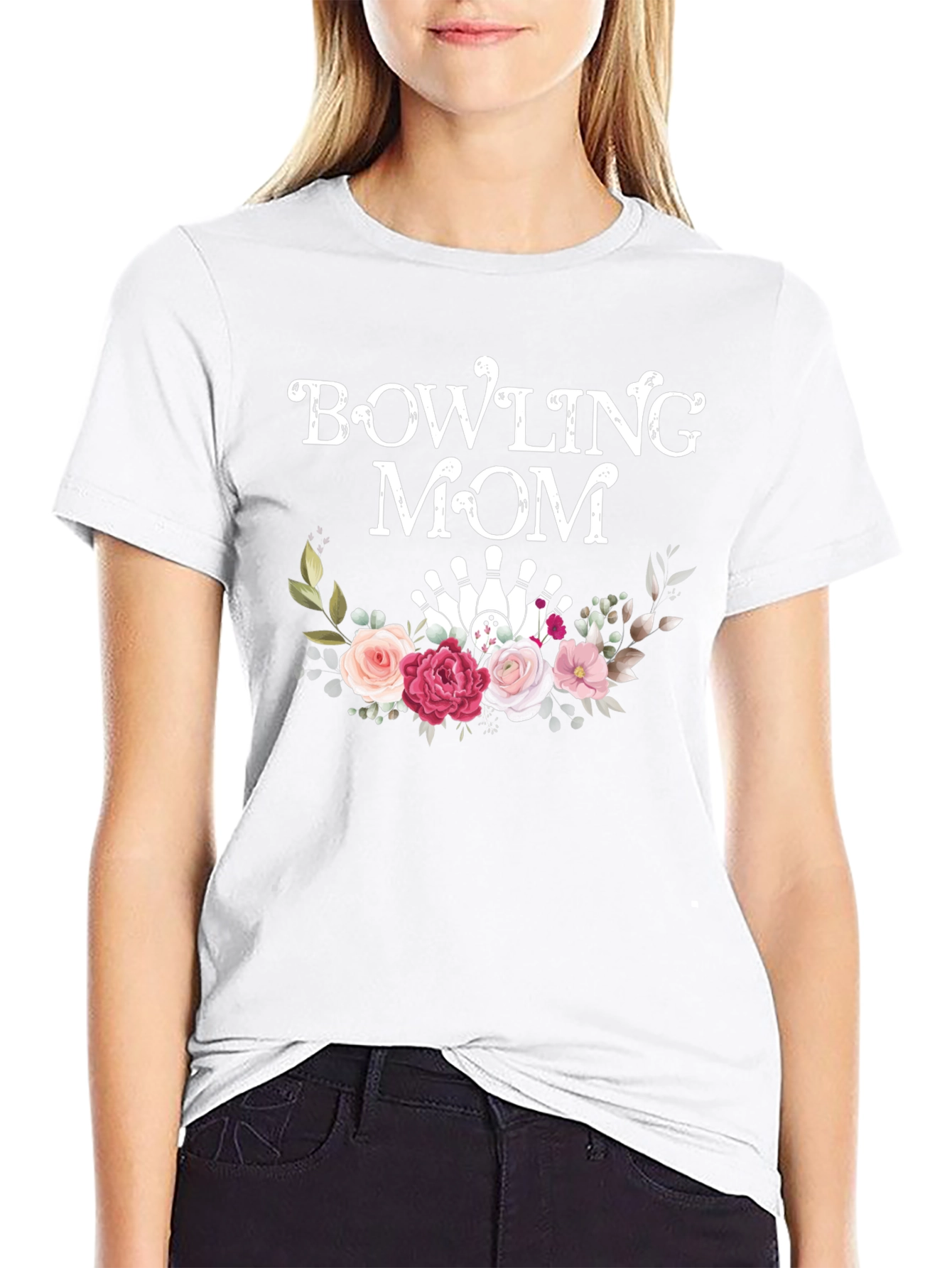 Bowling Mom Floral T-Shirt