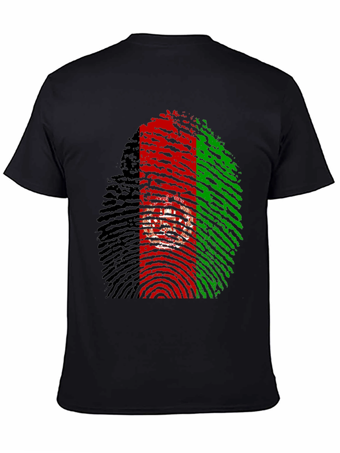 Afghanistan Flag Fingerprint T-Shirt