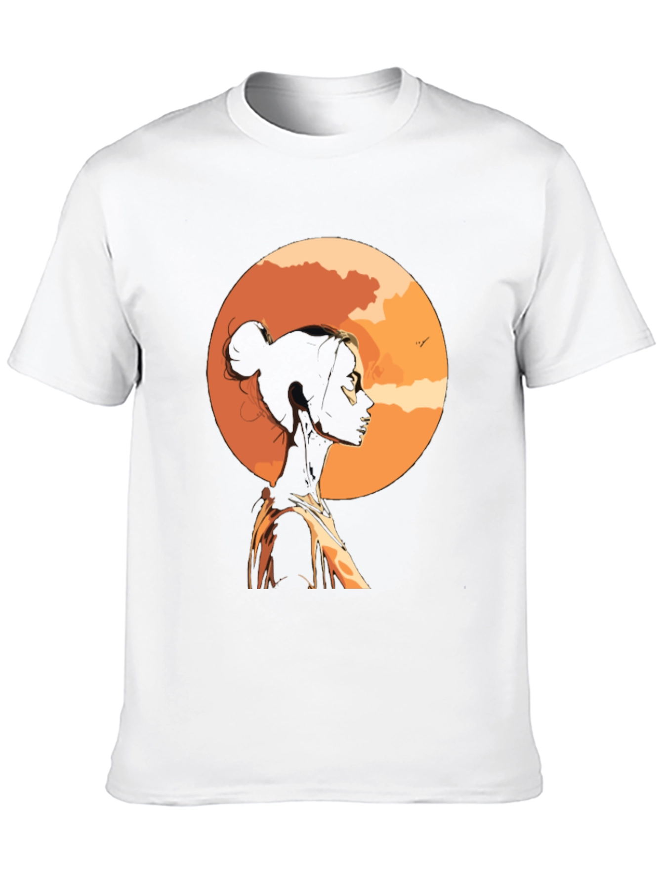 Sunset Silhouette Graphic Tee - Stylish Black T-Shirt