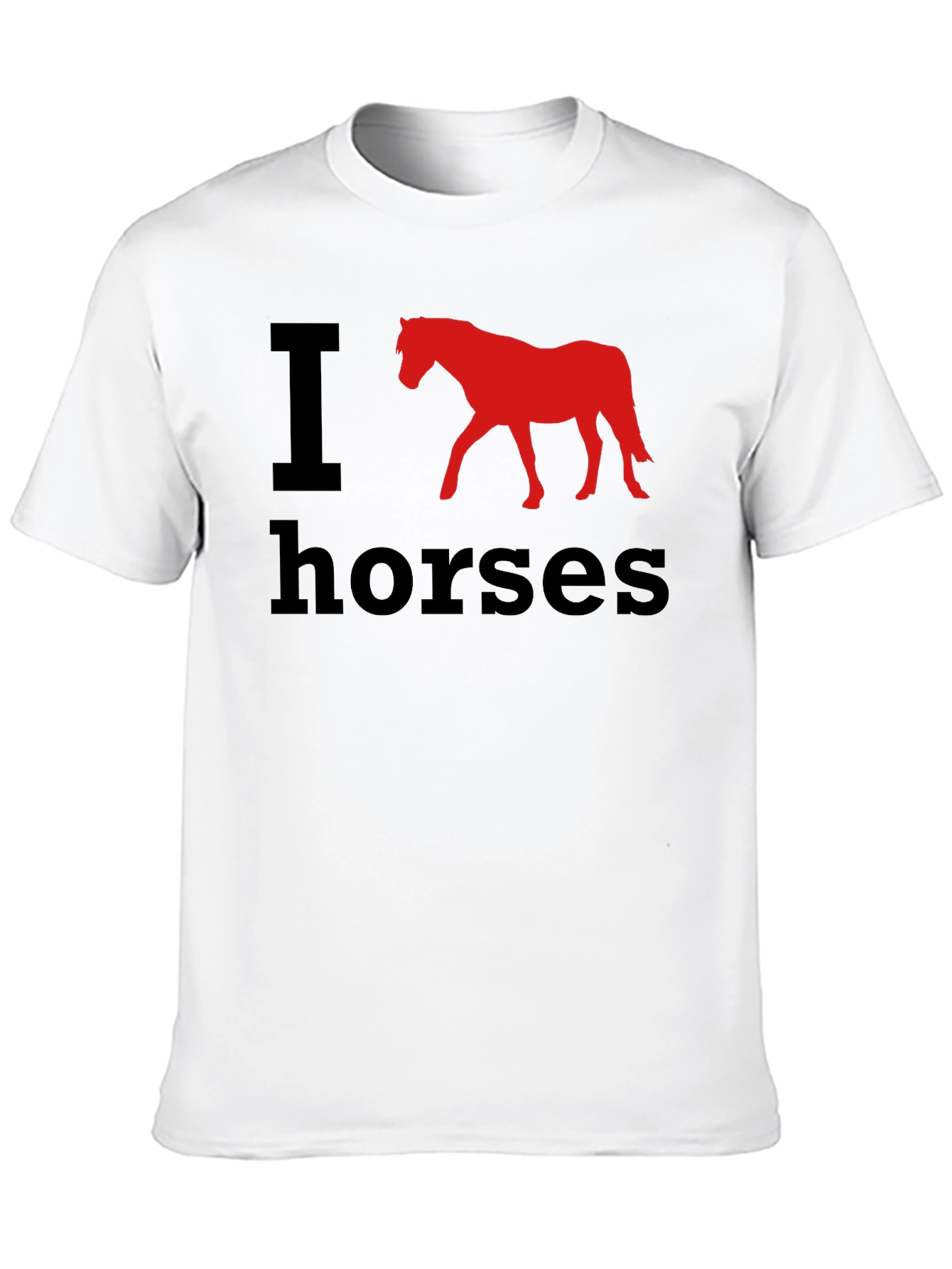I Heart Horses Black T-Shirt